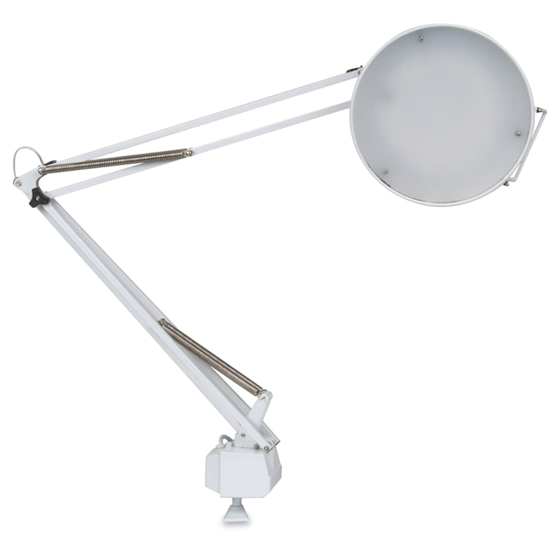 Open in modal - Studio Designs LED Combo Lamp - White, view of the lamp sideways