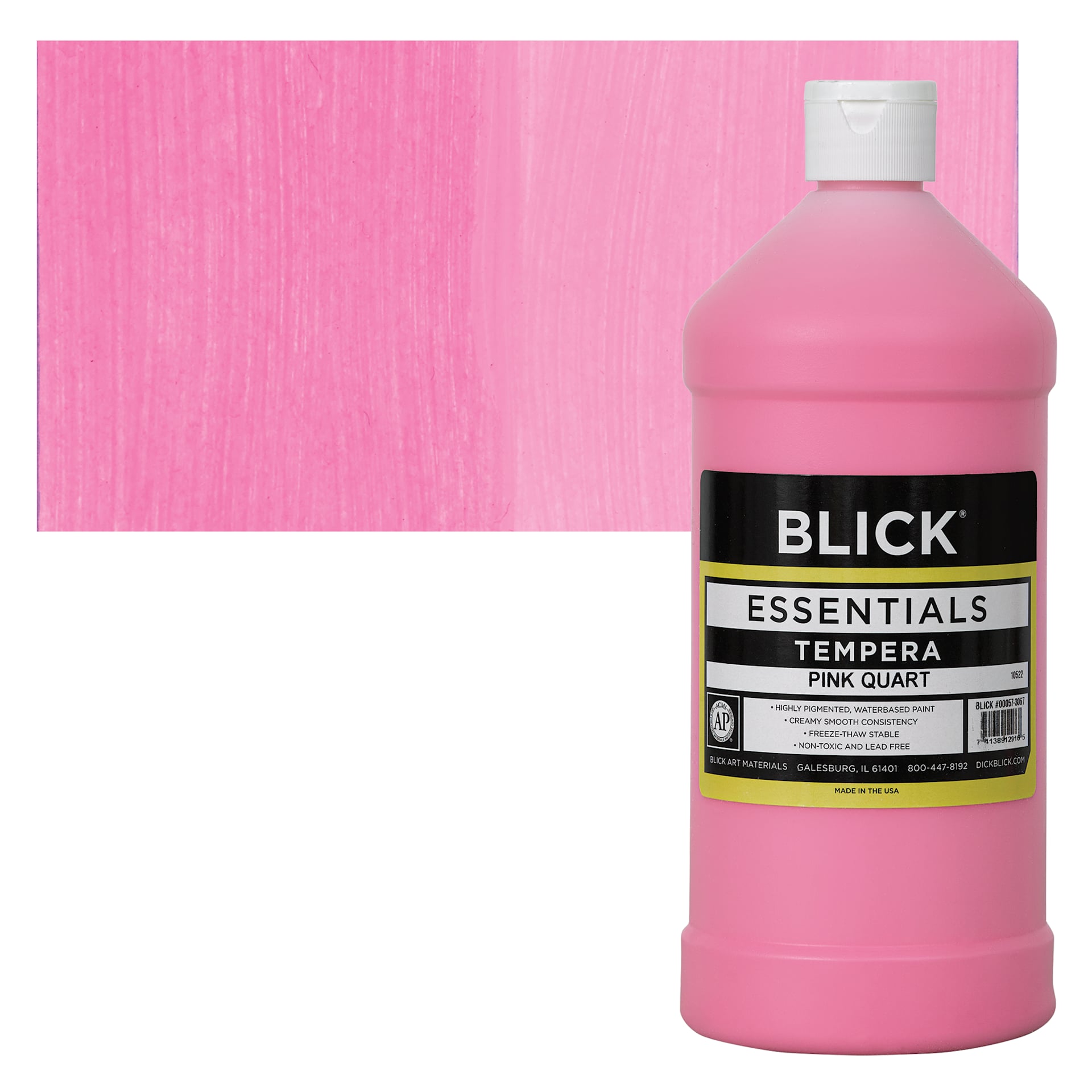 Blick Essentials Tempera - Pink, Quart and swatch