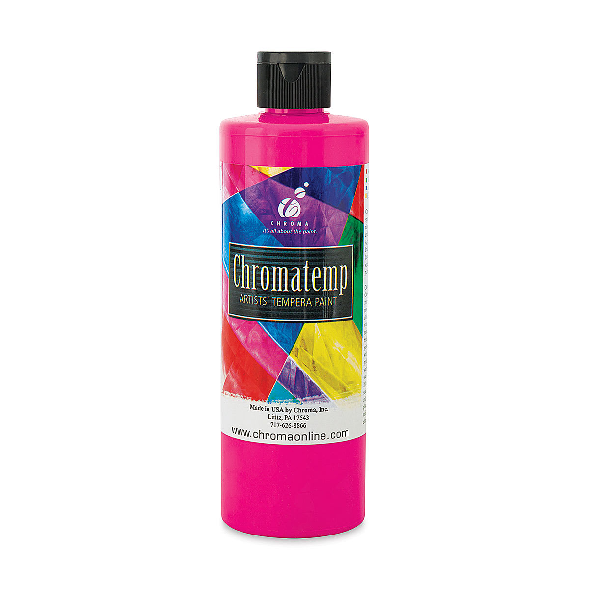 Chroma Chromatemp Artists' Tempera Paint - Fluorescent Pink, Pint