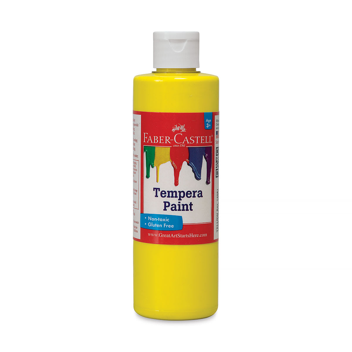 Faber-Castell Tempera Paint - Yellow, 8 oz Bottle