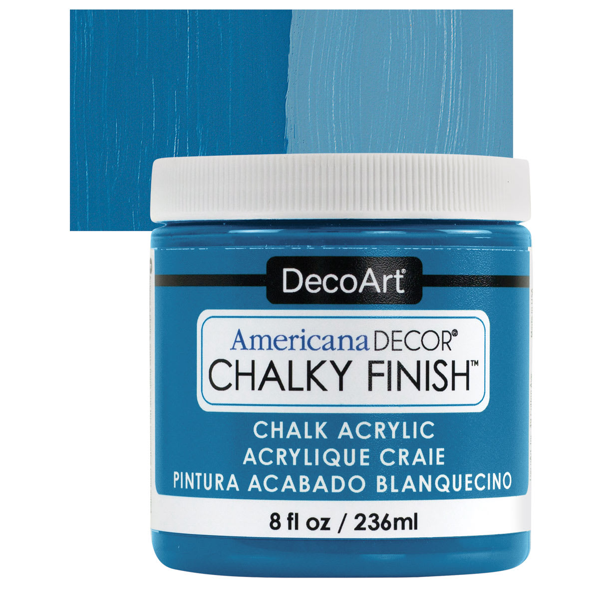 DecoArt Americana Decor Chalky Finish Paint - Legacy, 8 oz jar and swatch