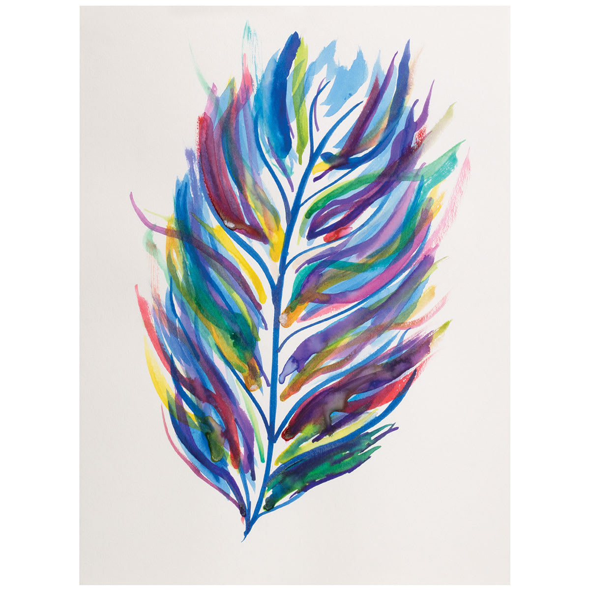Prang Semi-Moist Watercolor Paint Pans (Feather painting)