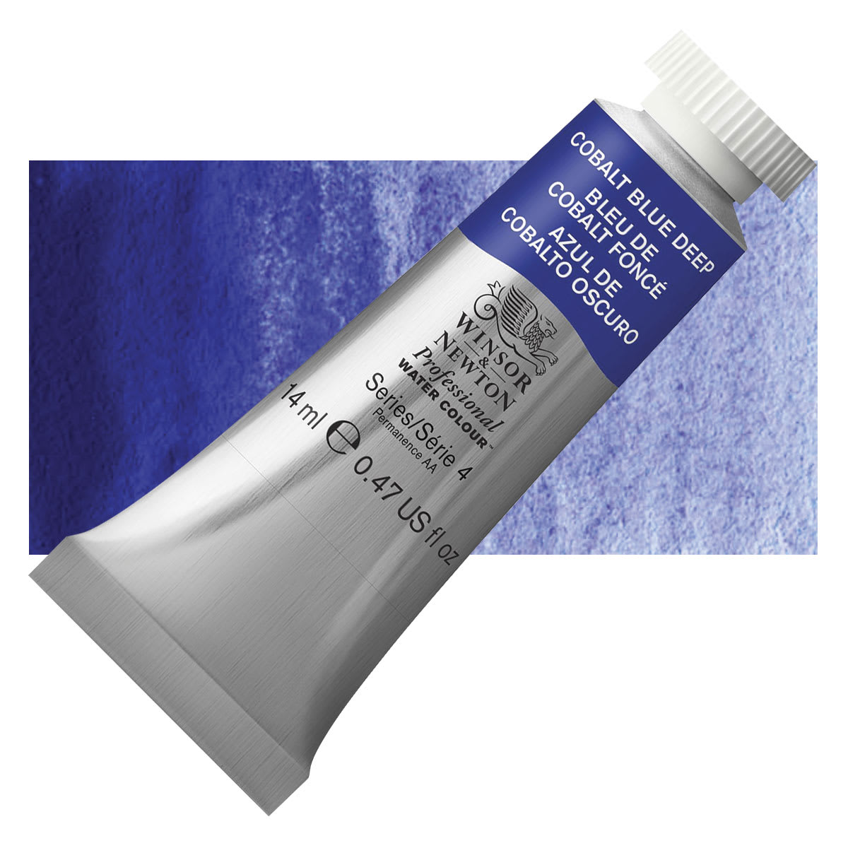 Winsor & Newton Professional Watercolor - Cobalt Blue Deep, 14 ml Tube and swatch