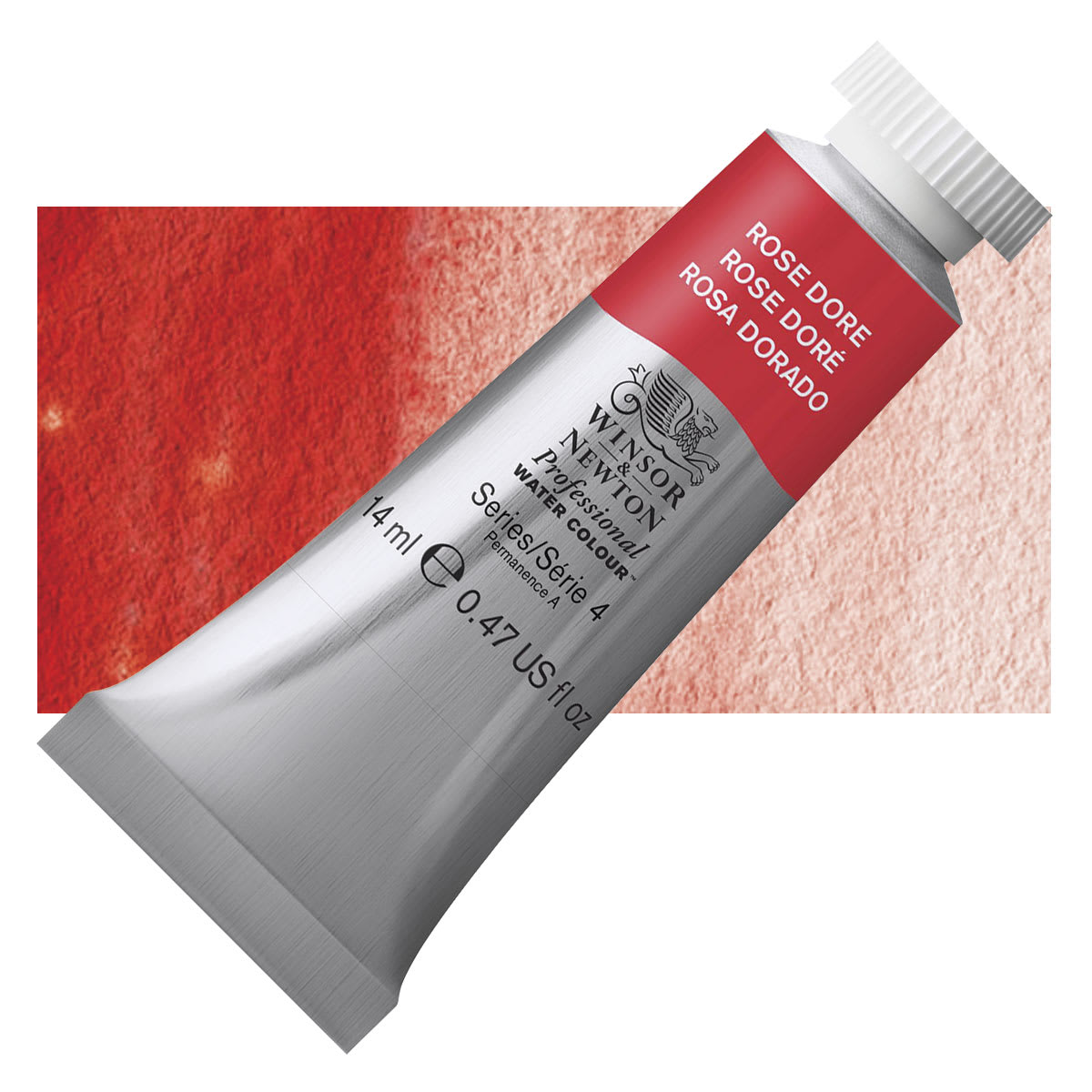 Winsor & Newton Professional Watercolor - Rose Doré , 14 ml Tube and swatch