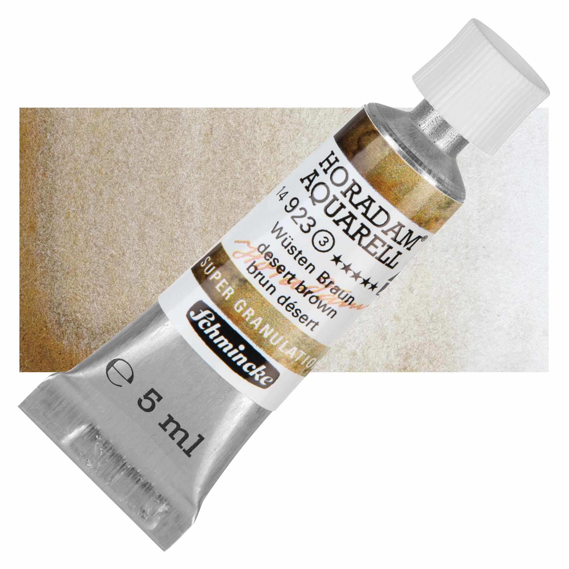 Schmincke Horadam Aquarell Watercolor - Desert Brown, 5 ml tube and swatch