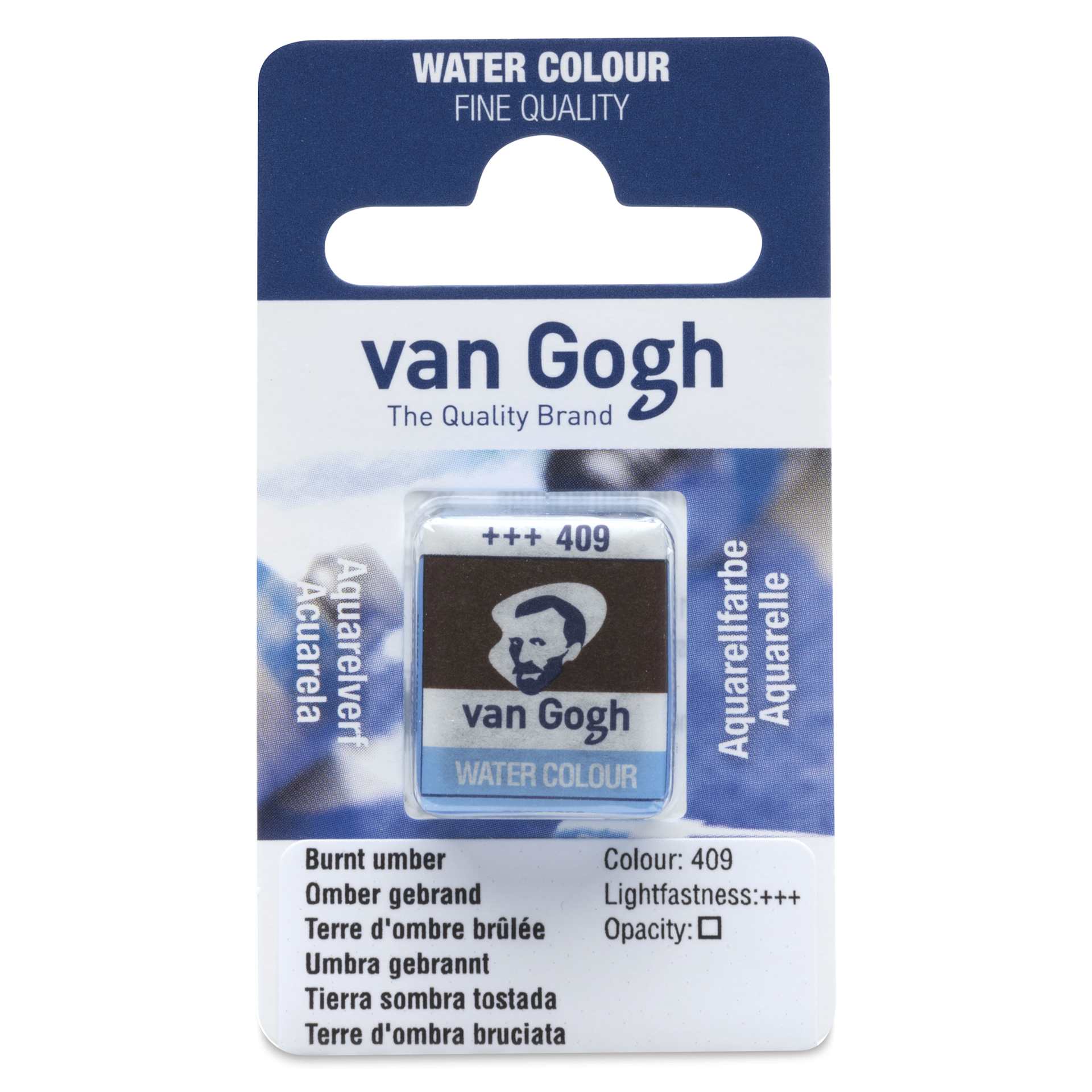 Van Gogh Watercolor Half Pan - Burnt Umber