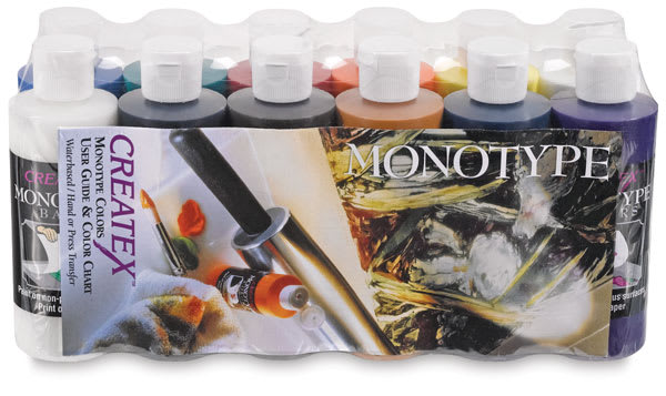 Createx Monotype Color Sets - Front of 12 pc Pro set shown in package