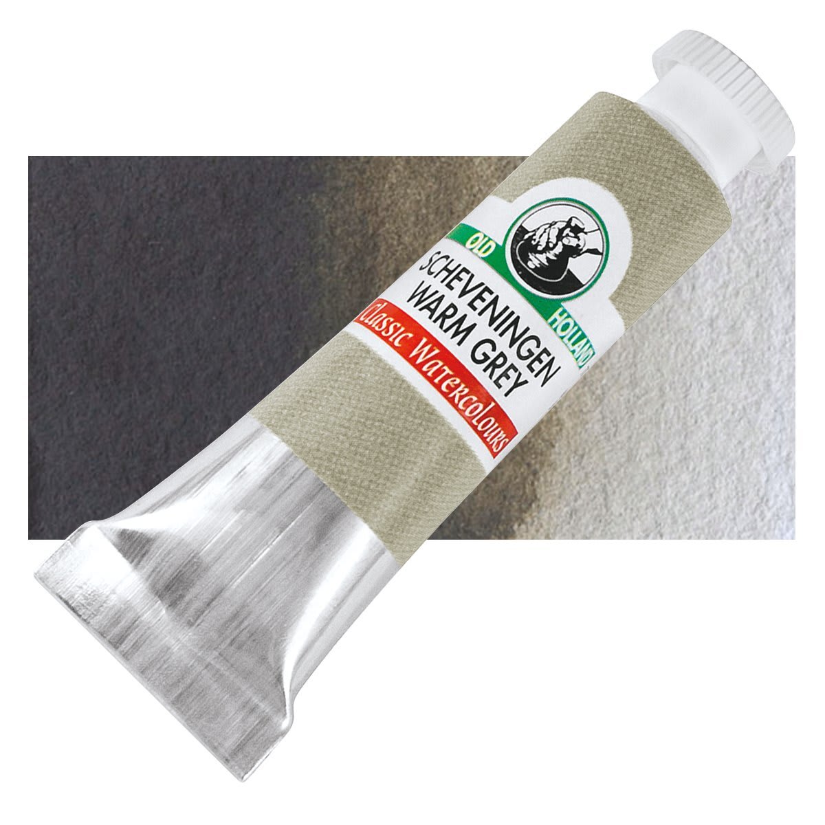 Old Holland Classic Artist Watercolor - Scheveningen Warm Gray, 6 ml tube and swatch