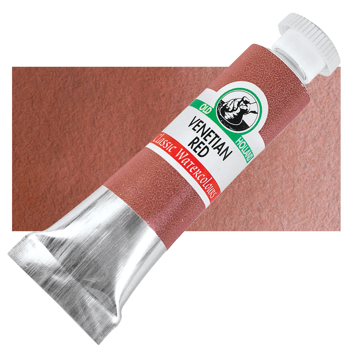 Old Holland Classic Artist Watercolor - Venetian Red, 6 ml tube and swatch