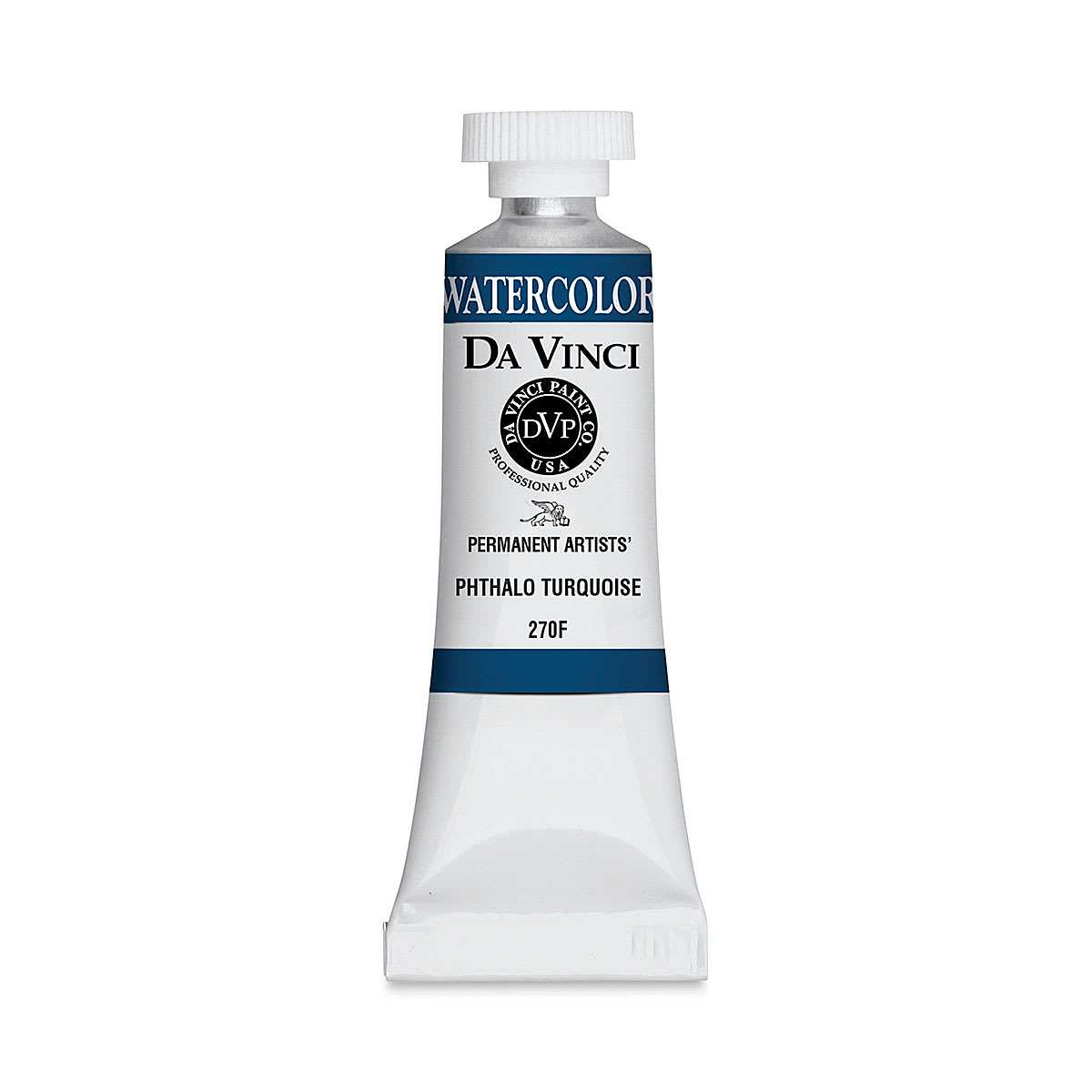Da Vinci Artists' Permanent Watercolor - Phthalo Turquoise, 15 ml tube
