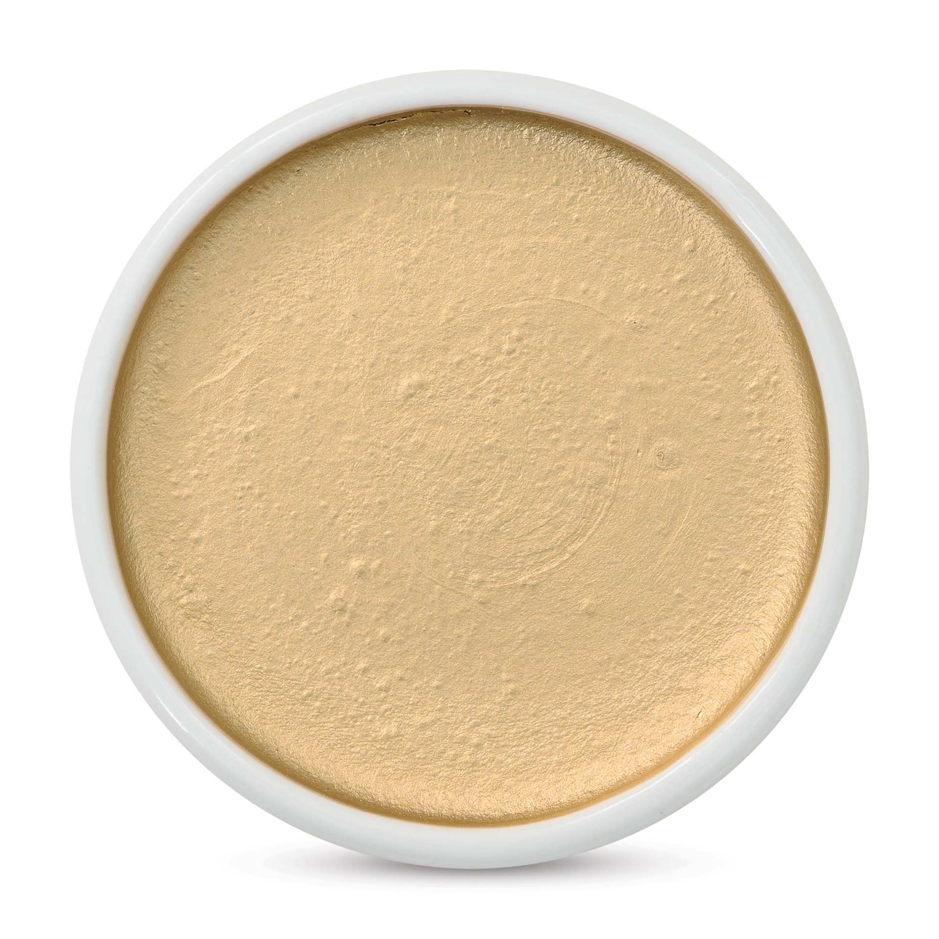 Yasutomo Traditional Japanese Watercolor Pan - Metallic Gold, 2-1/4" Dia