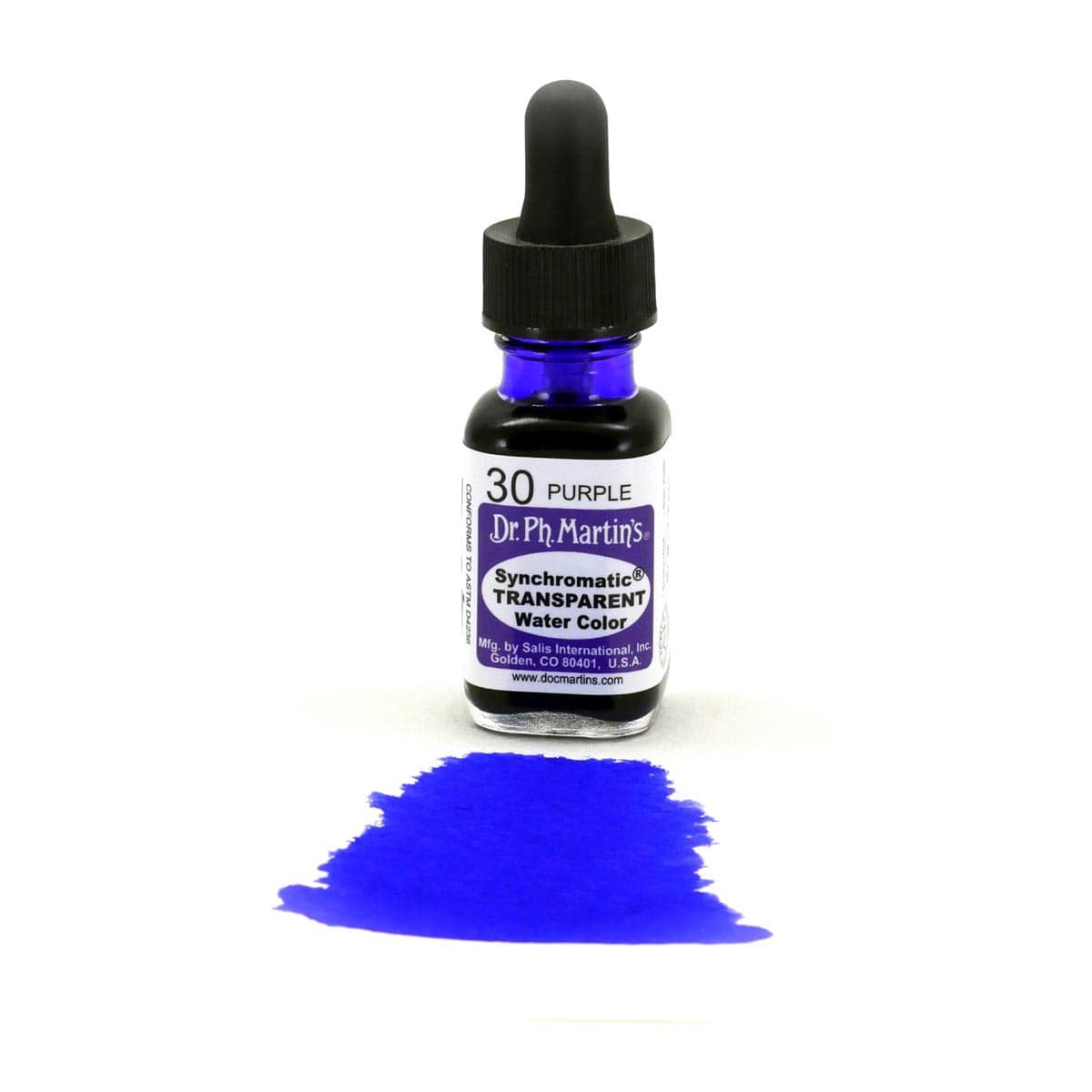 Dr. Ph. Martin's Synchromatic Transparent Watercolor Purple 0.5 oz