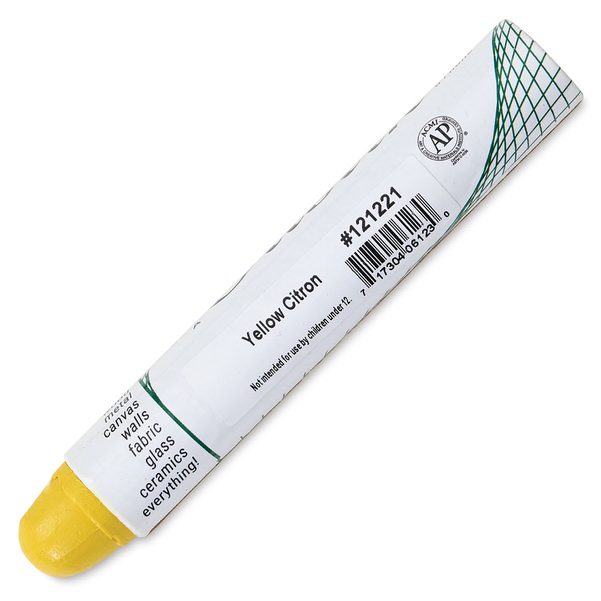 Shiva Oilstik Oil Paint - Yellow Citron, Regular (Back)