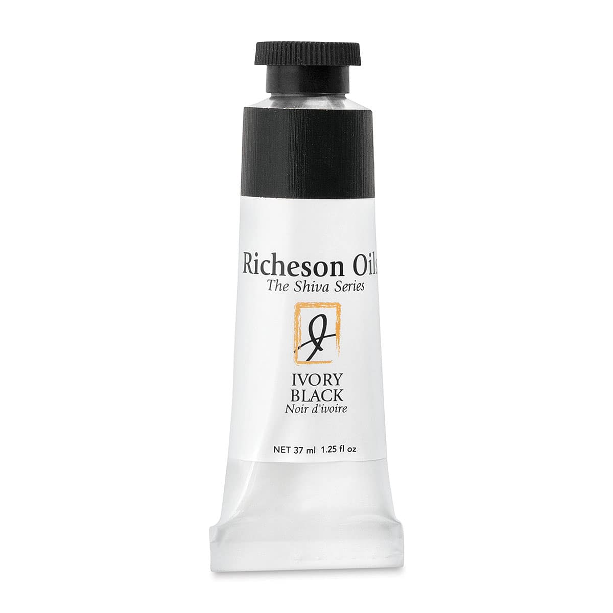 Shiva Signature Artist Oil Color - Ivory Black, 1.25 oz Tube