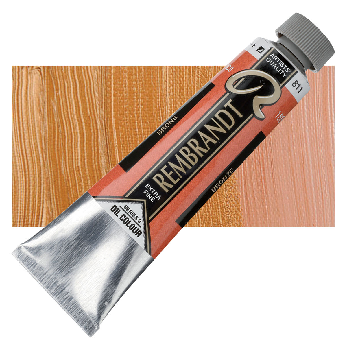 Rembrandt Artists' Oil Color - Bronze, 40 ml tube and swatch