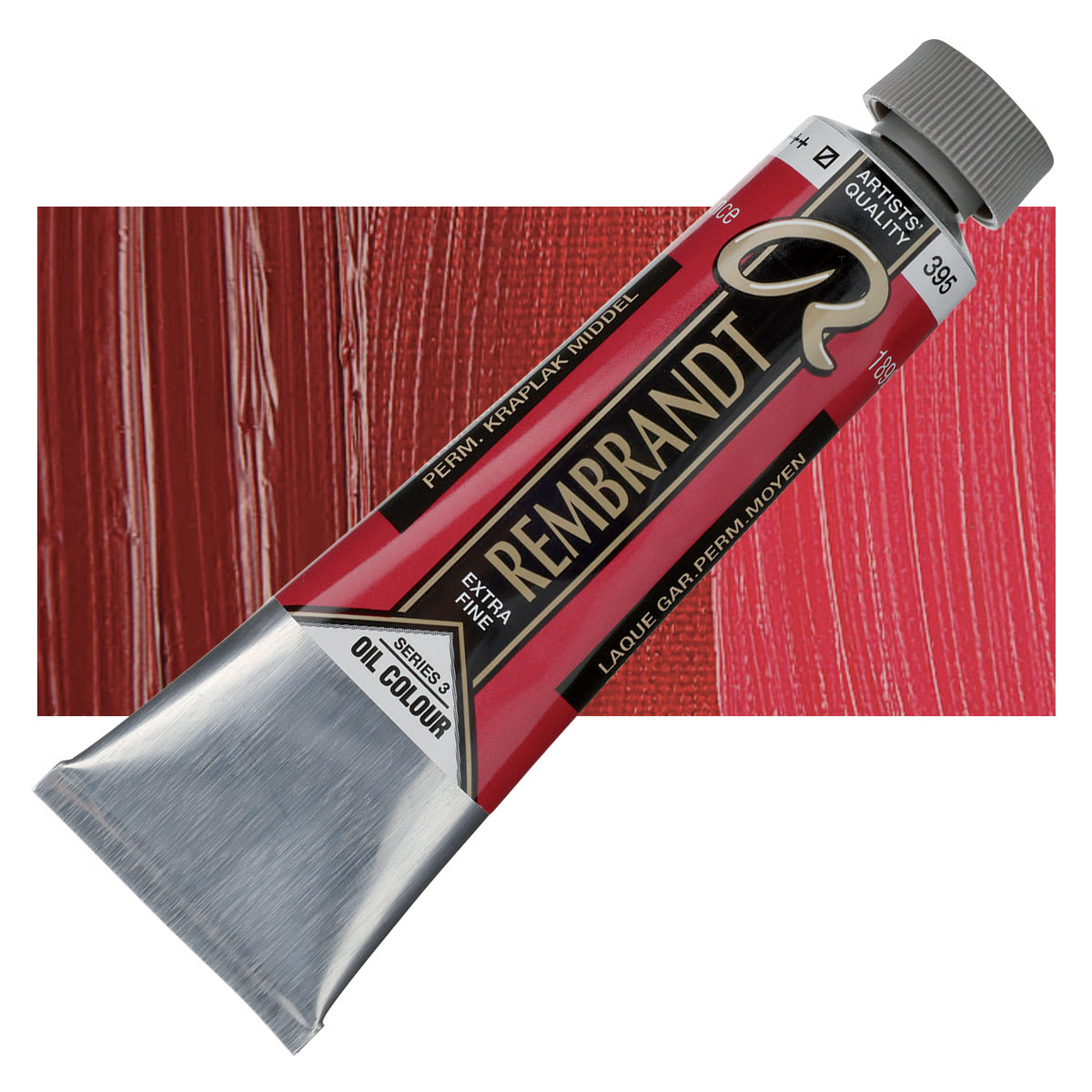 Rembrandt Artists' Oil Color - Permanent Madder Medium, 40 ml tube and swatch