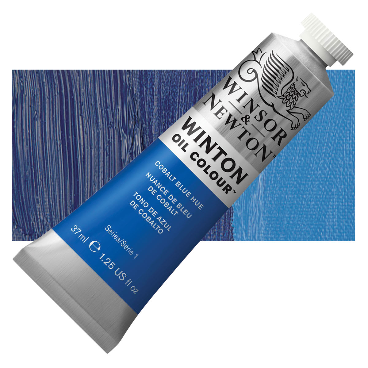 Winsor & Newton Winton Oil Color - Cobalt Blue Hue, 37 ml tube and swatch