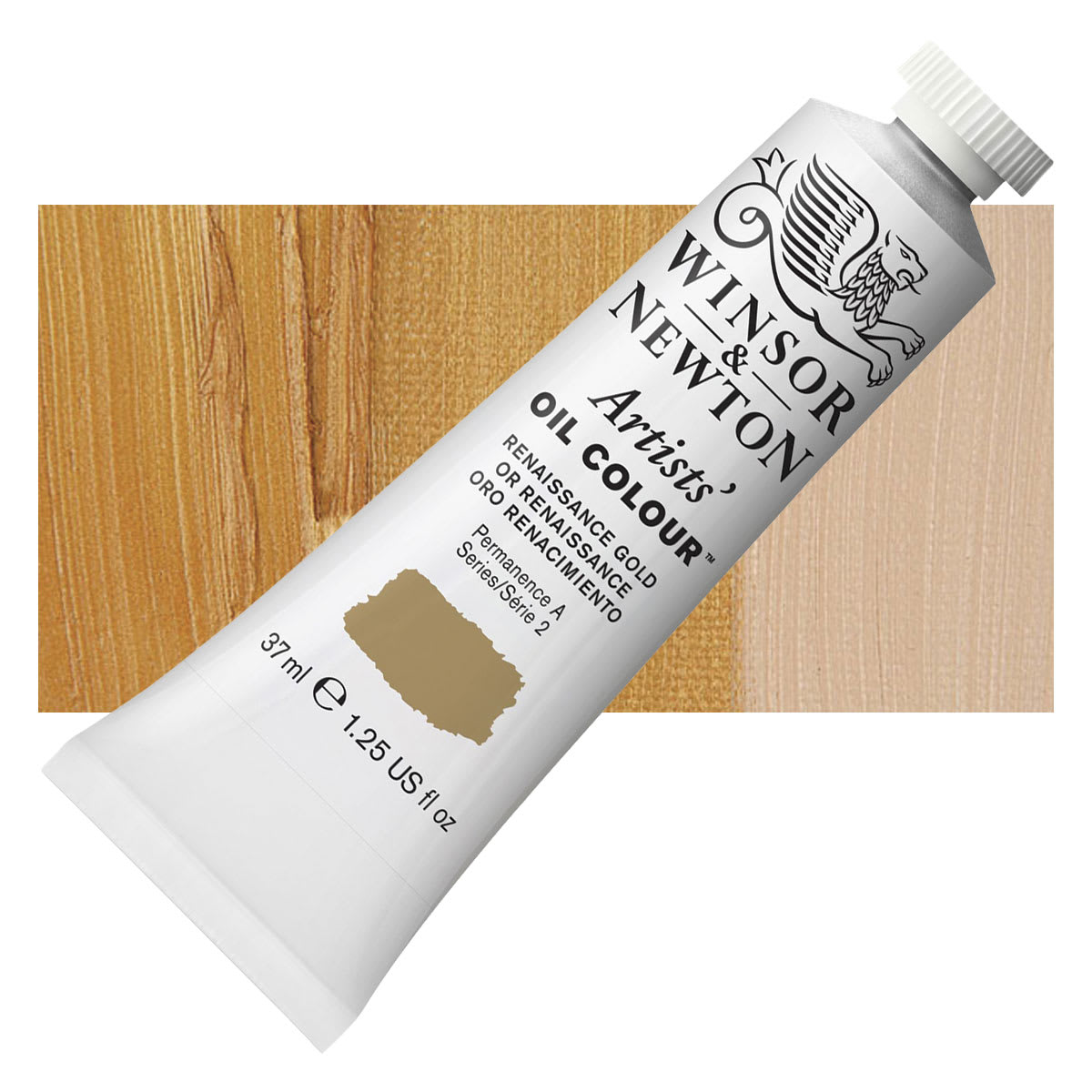 Winsor & Newton Artists' Oil Color - Renaissance Gold, 37 ml tube and swatch