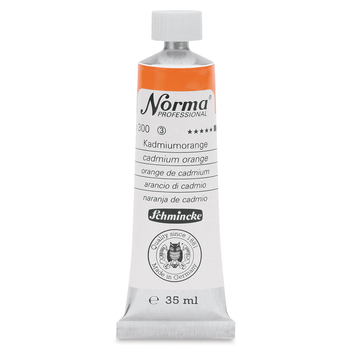 Schmincke Norma Professional Oil Paint - Cadmium Orange, 35 ml, Tube