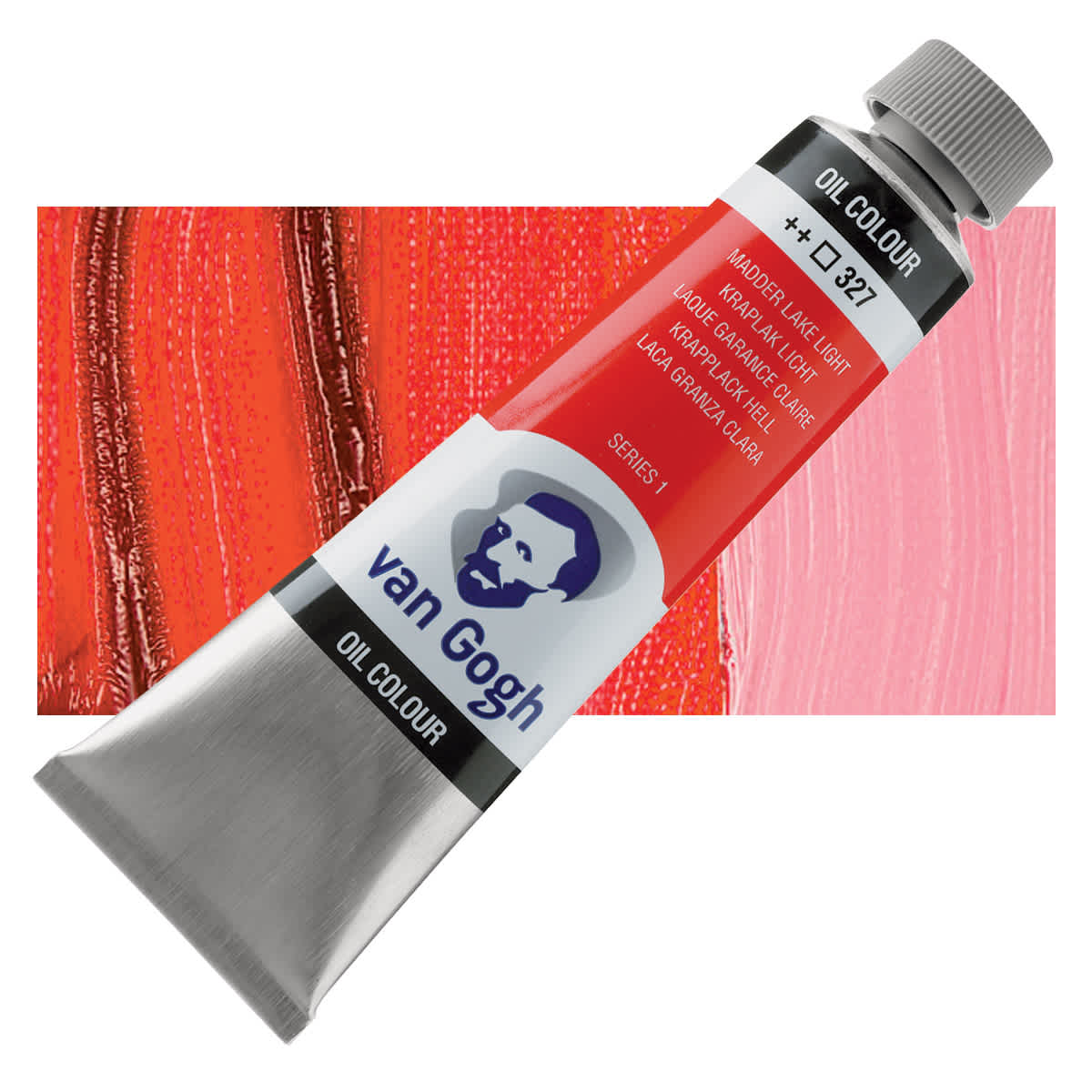 Van Gogh Oil Paint - Madder Lake Light, 40 ml tube and swatch