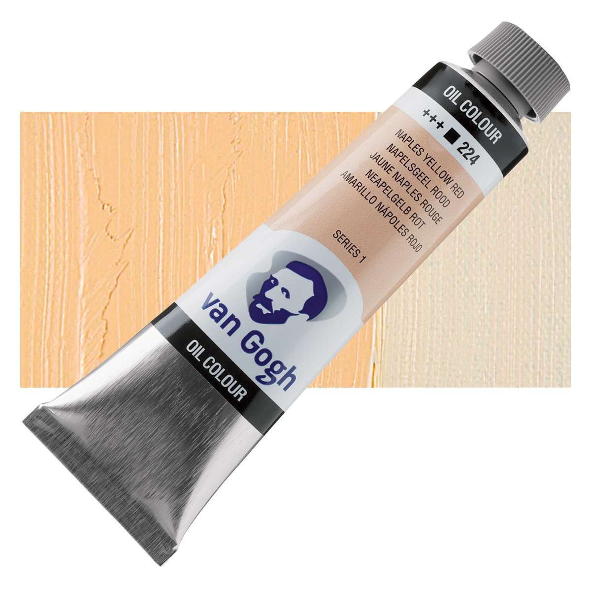 Van Gogh Oil Paint - Naples Yellow Red, 40 ml tube and swatch