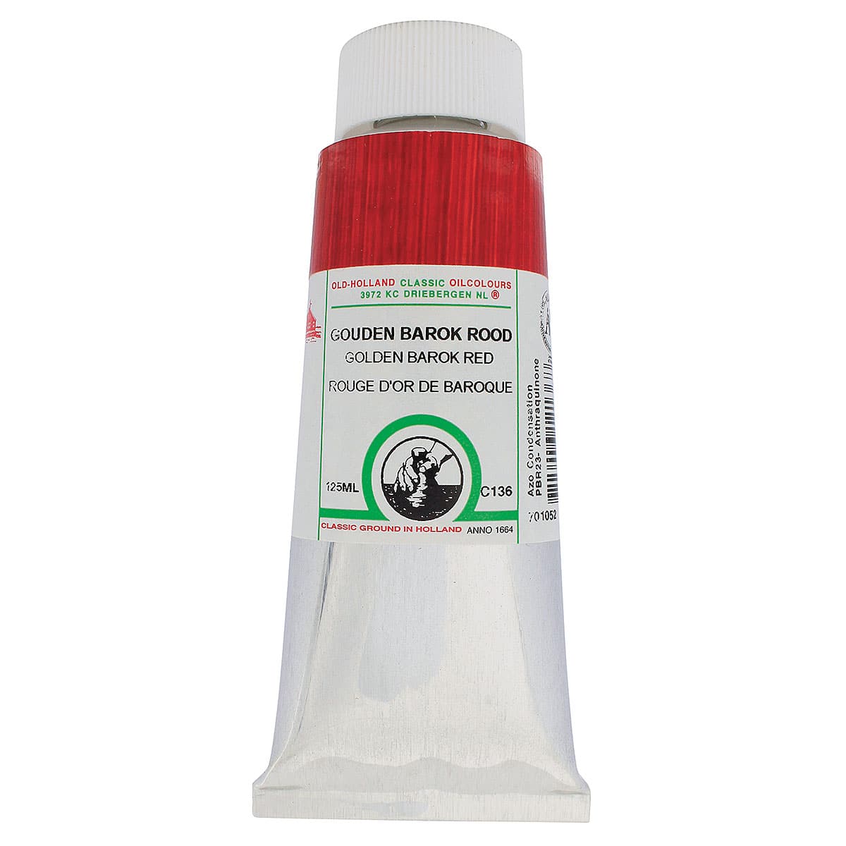 Old Holland Classic Oil Color - Golden Barok Red, 125 ml tube
