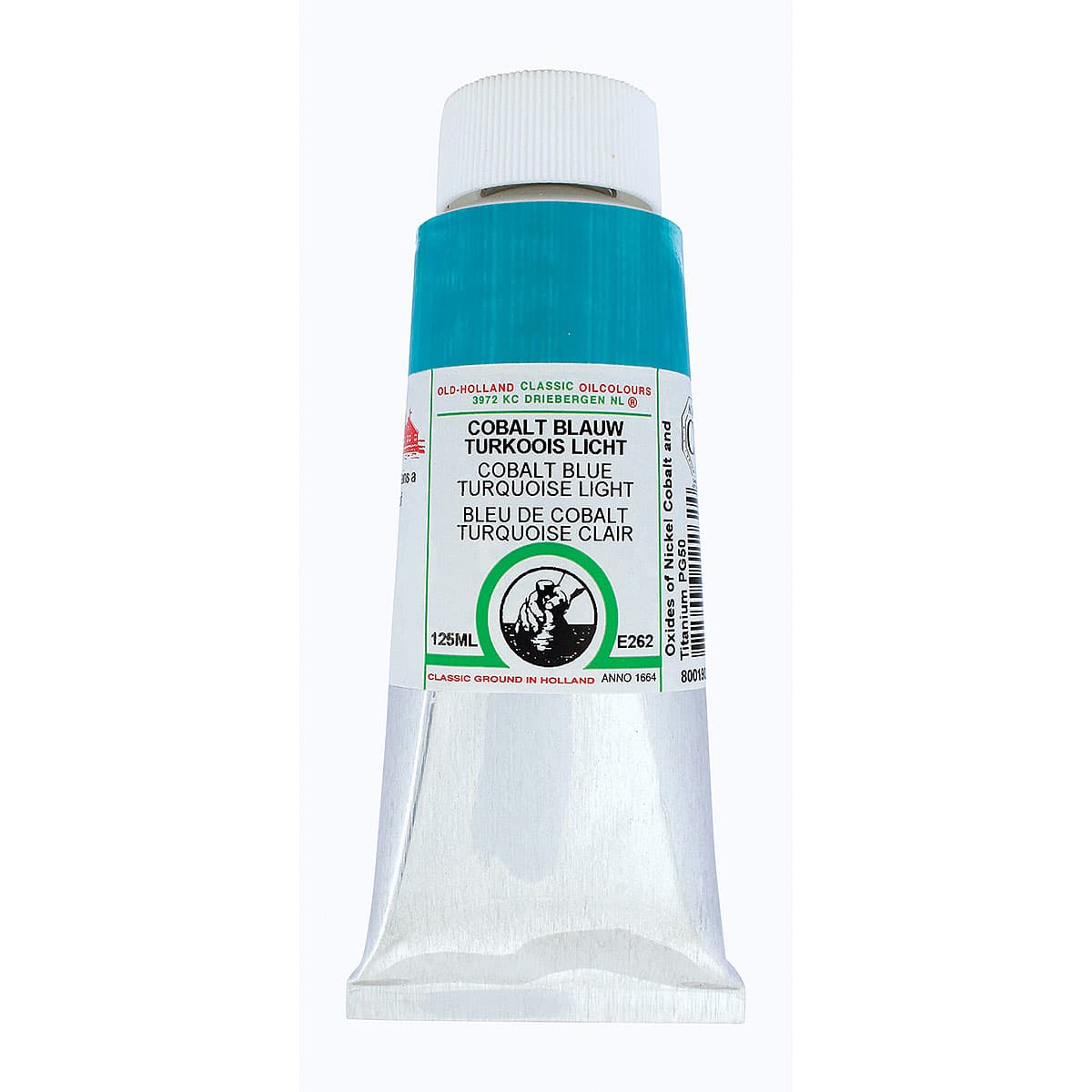 Old Holland Classic Oil Color - Cobalt Blue Turquoise Light, 125 ml tube