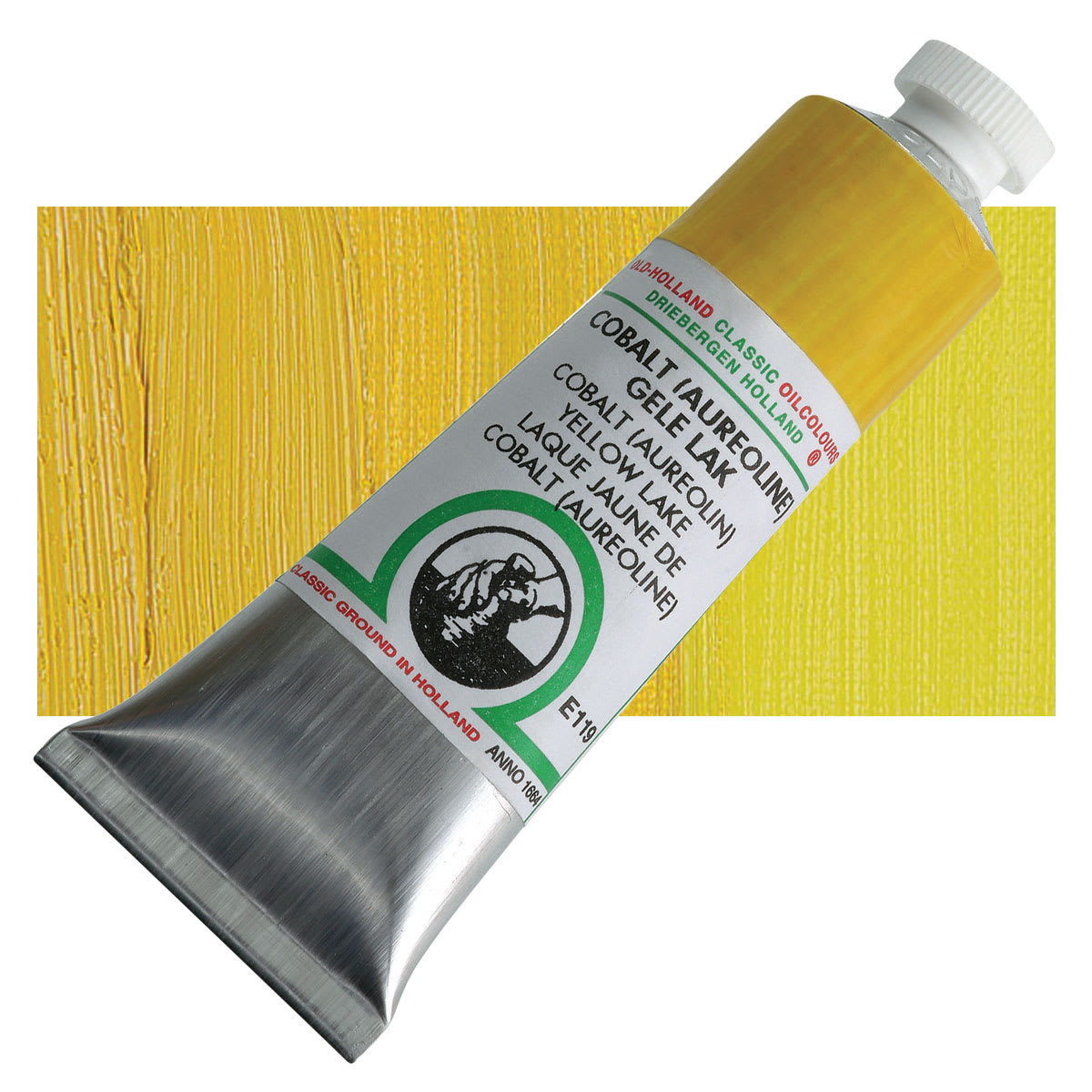 Old Holland Classic Oil Color - Cobalt (Aureolin) Yellow Lake (CL), 40 ml tube and swatch