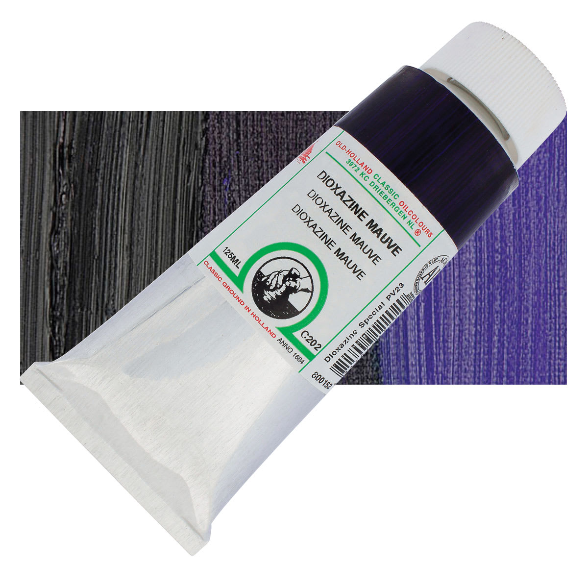 Old Holland Classic Oil Color - Dioxazine Mauve, 125 ml tube and swatch