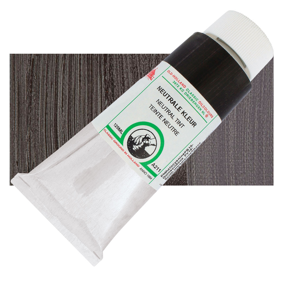 Old Holland Classic Oil Color - Neutral Tint, 125 ml tube and swatch