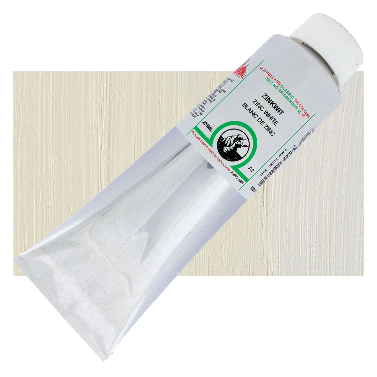 Old Holland Classic Oil Color - Zinc White, 225 ml tube and swatch