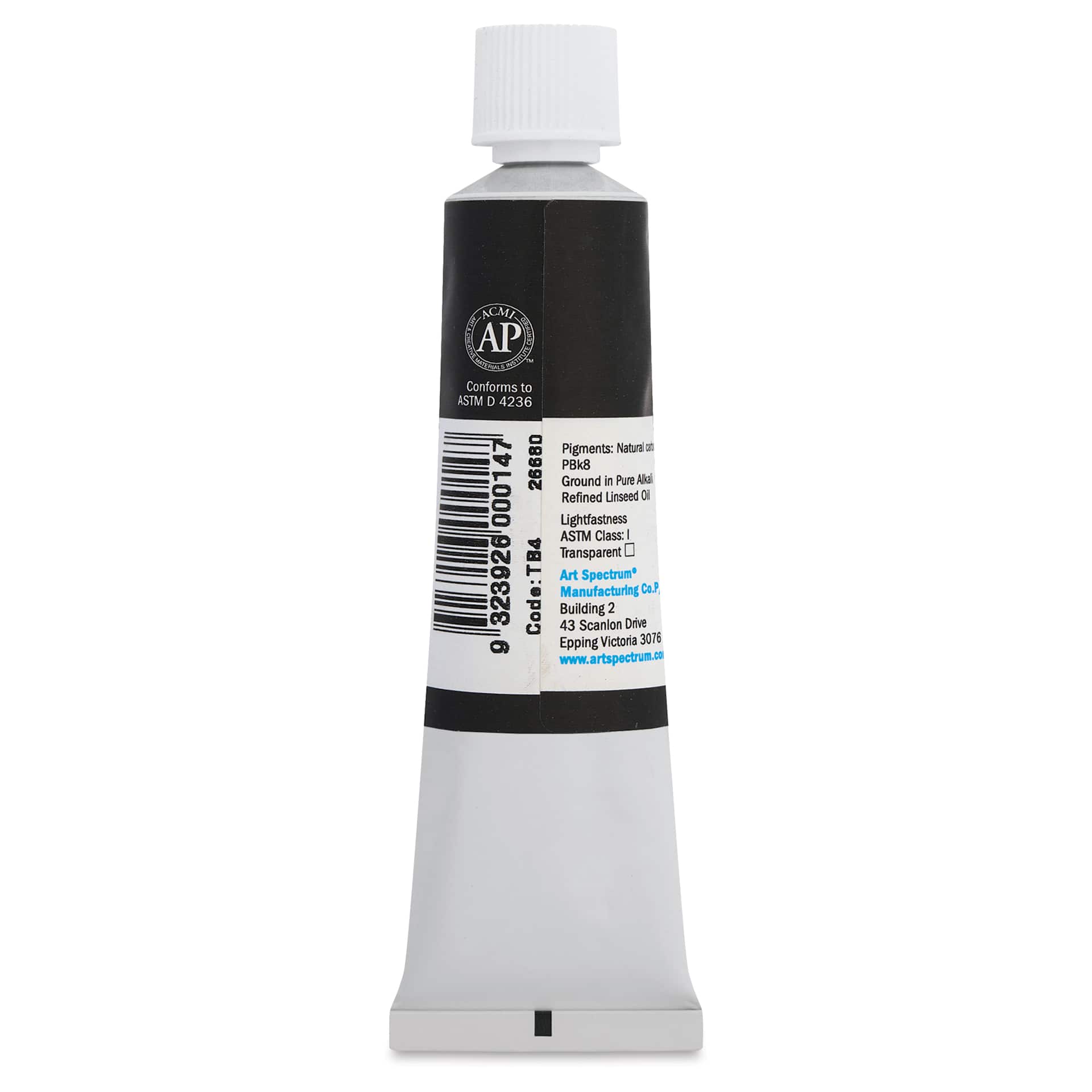 Art Spectrum Artists' Oil Paint - Transparent Black, 40 ml back