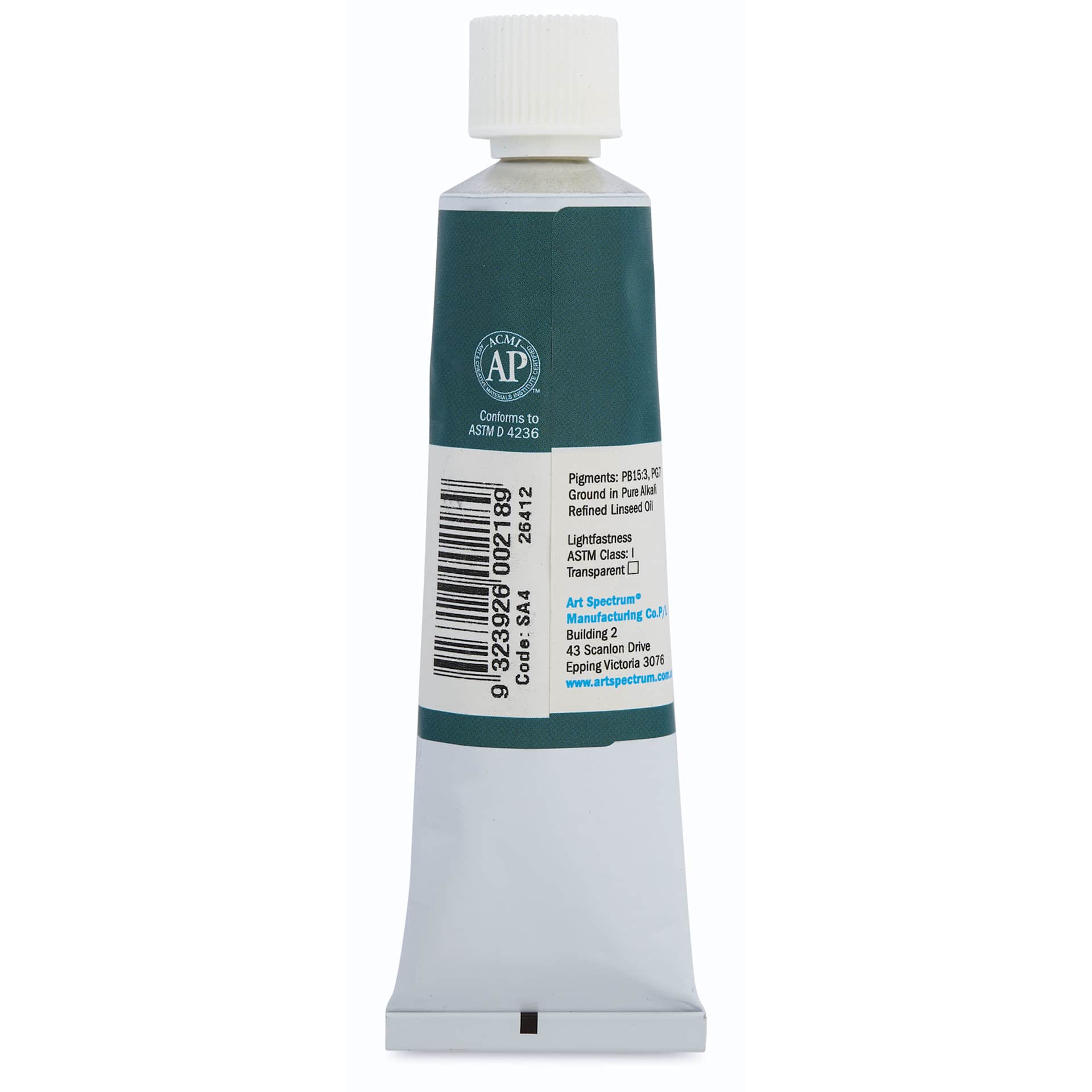 Art Spectrum Artists' Oil Paint - Sapphire, 40 ml back