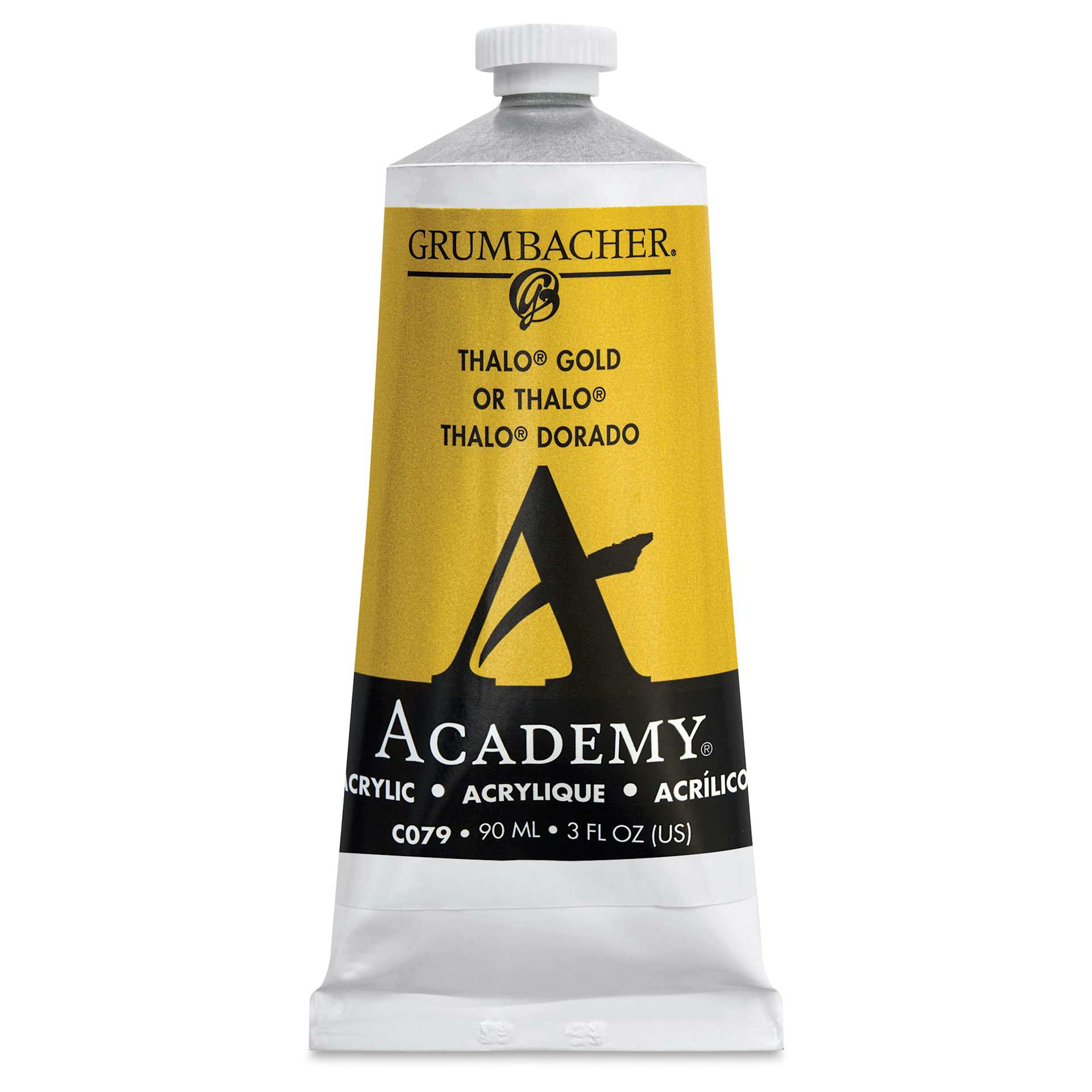 Grumbacher Academy Acrylic - Thalo Gold, 90 ml tube