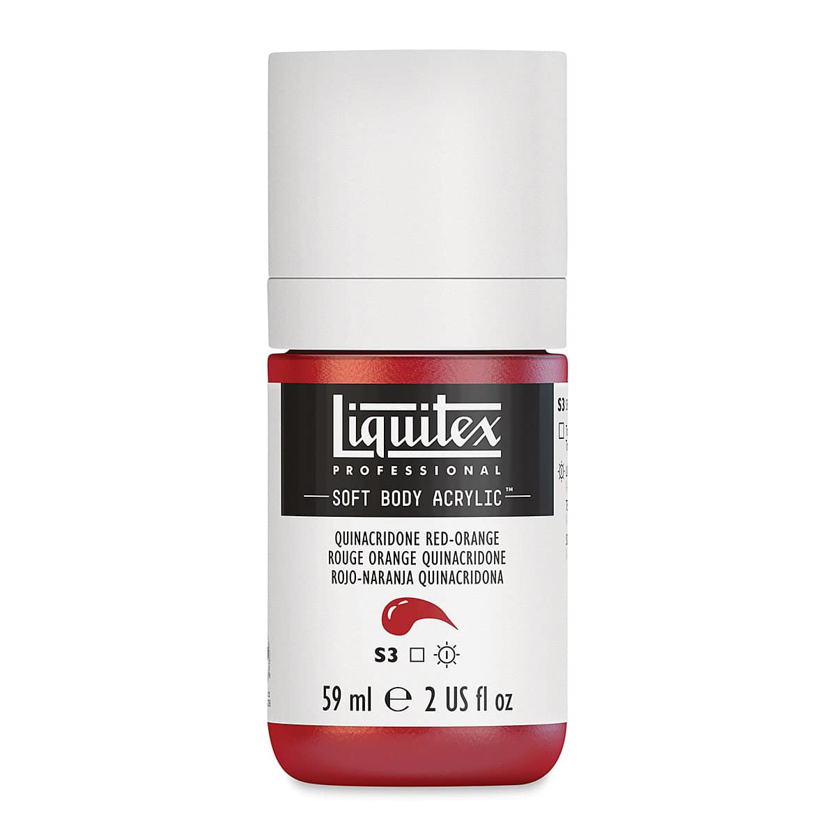 Liquitex Soft Body Artist Acrylics - Quinacridone Red Orange, 2 oz Tube