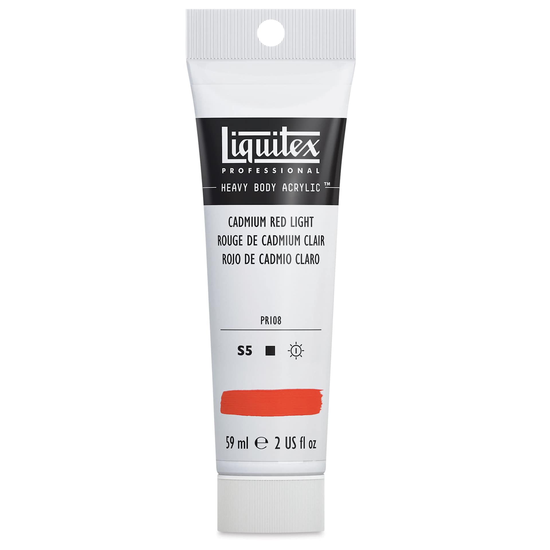 Liquitex Heavy Body Artist Acrylics - Cadmium Red Light, 2 oz Tube
