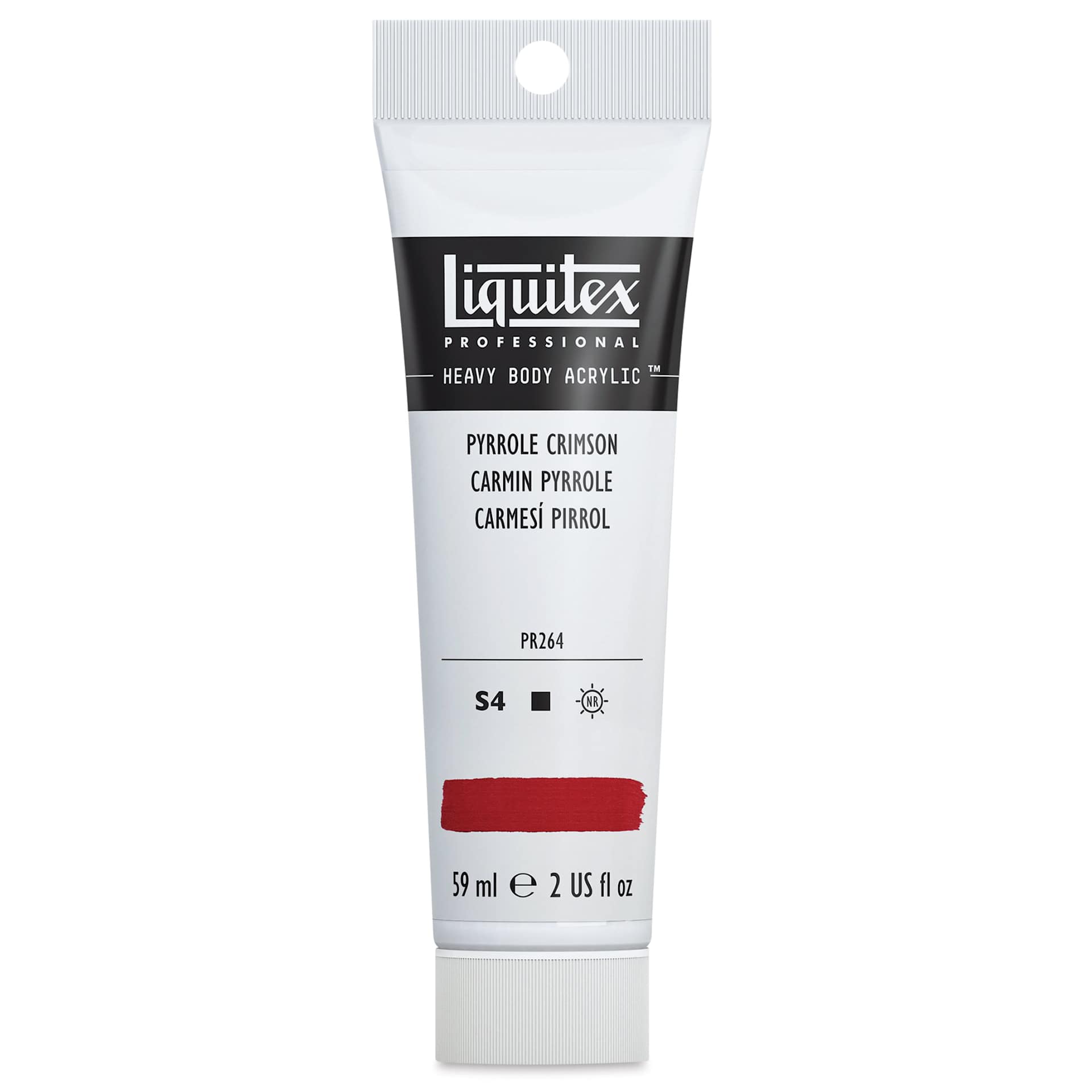 Liquitex Heavy Body Artist Acrylics - Pyrrole Crimson, 2 oz Tube