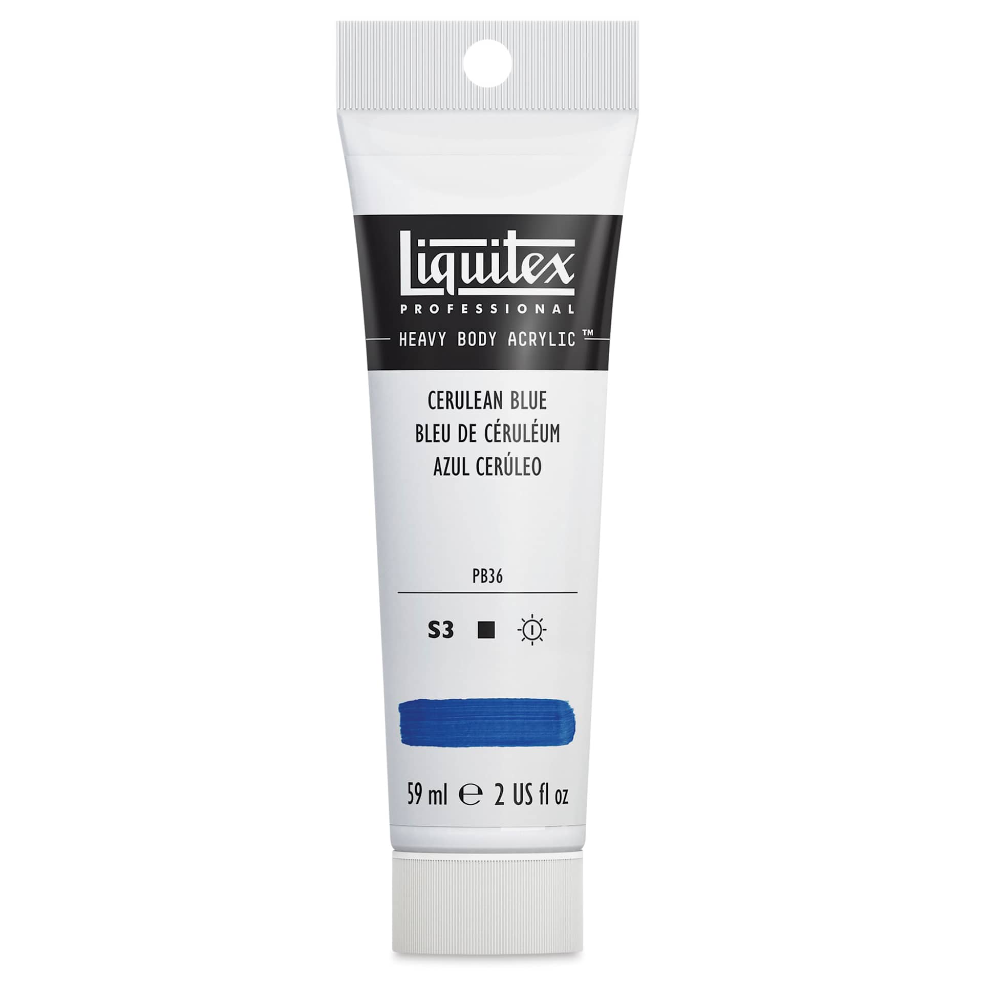Liquitex Heavy Body Artist Acrylics - Cerulean Blue, 2 oz Tube