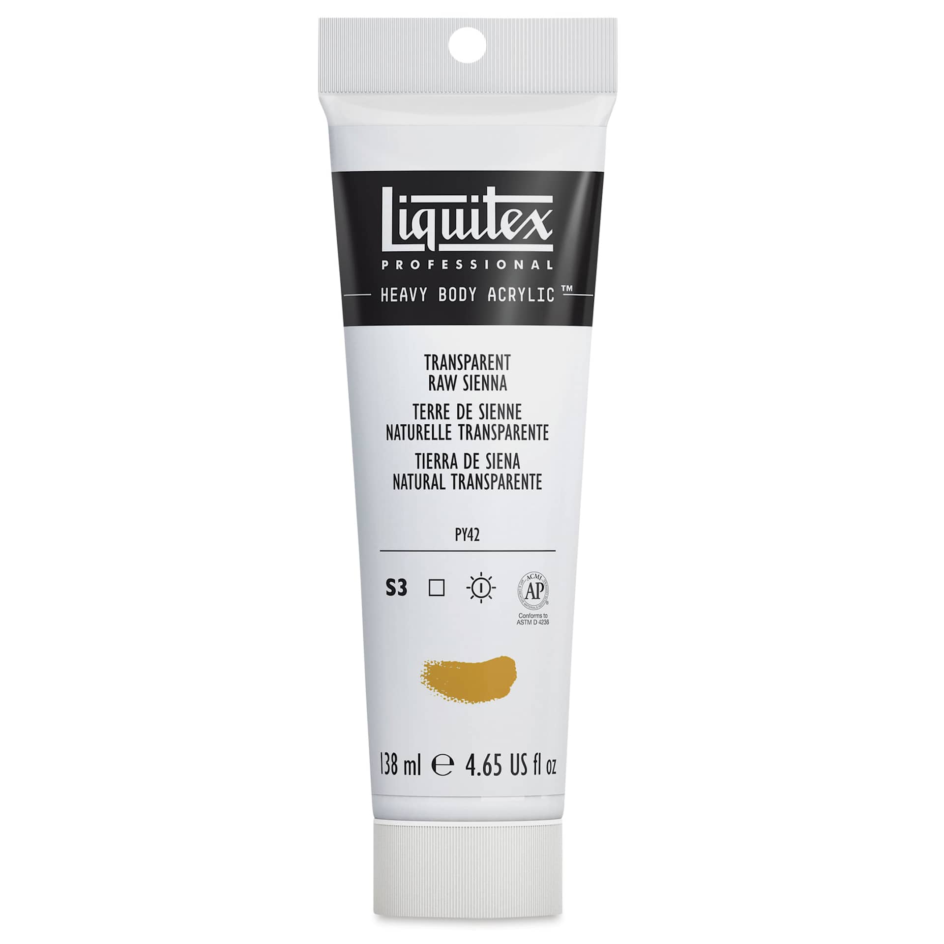 Liquitex Heavy Body Artist Acrylics - Transparent Raw Sienna, 4.65 oz tube