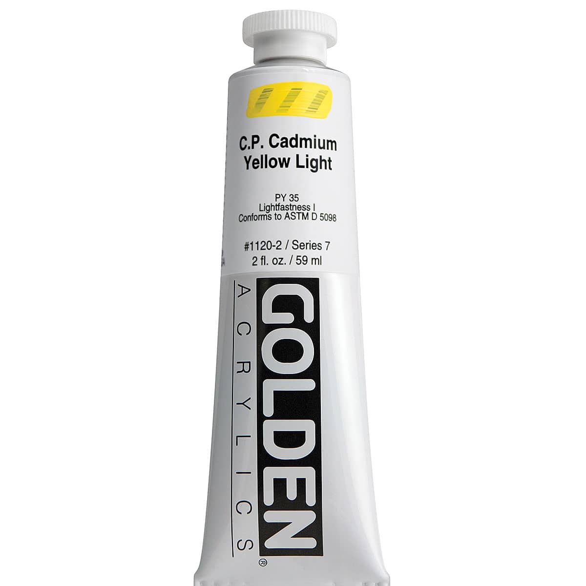 Golden Heavy Body Artist Acrylics - Cadmium Yellow Light, 2 oz Tube