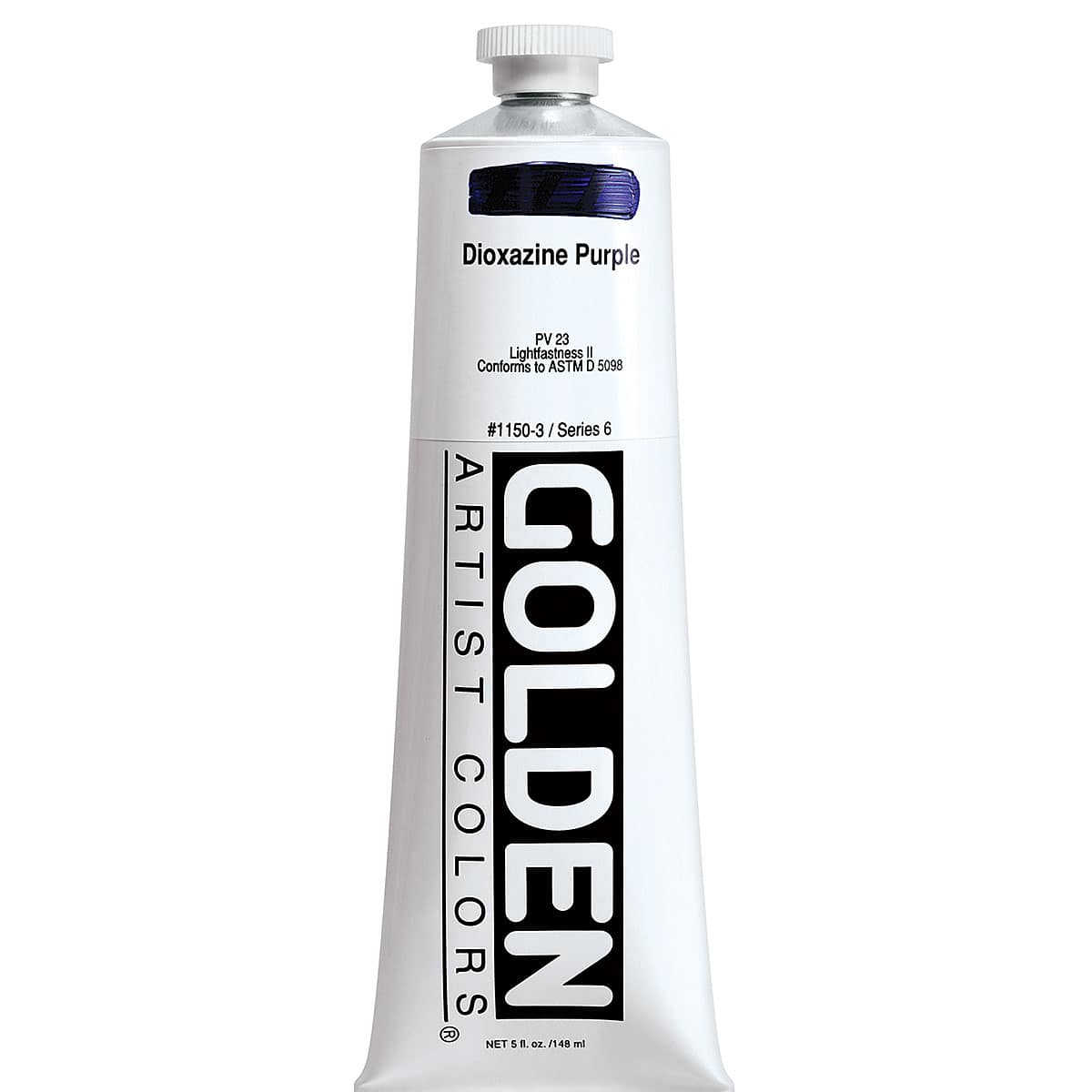 Golden Heavy Body Artist Acrylics - Dioxazine Purple, 5 oz Tube