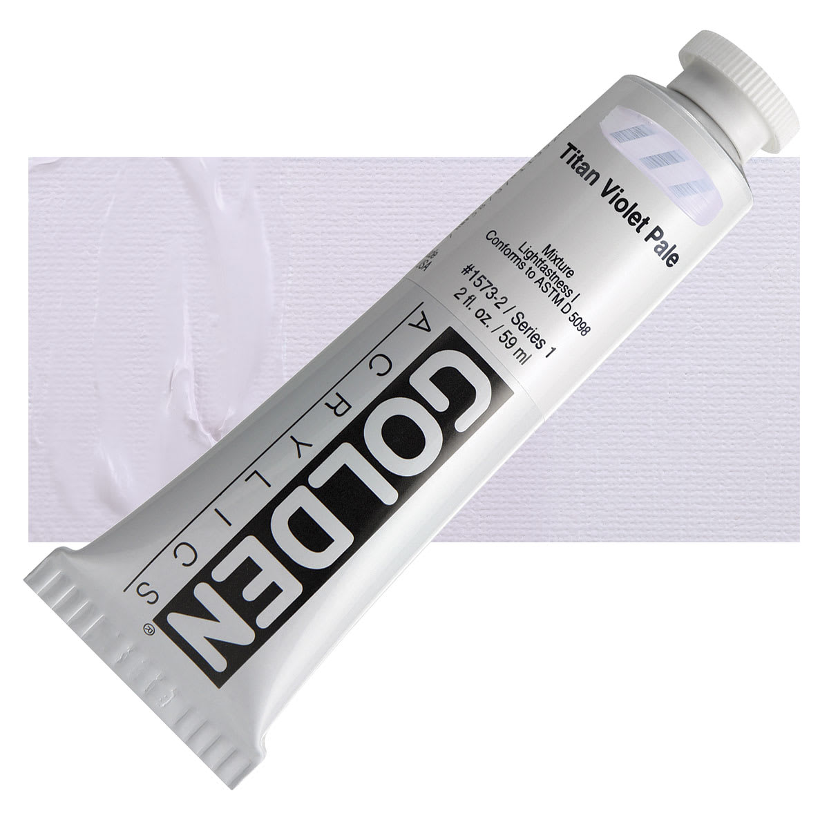 Golden Heavy Body Artist Acrylic - Titan Violet Pale, 2 oz and swatch