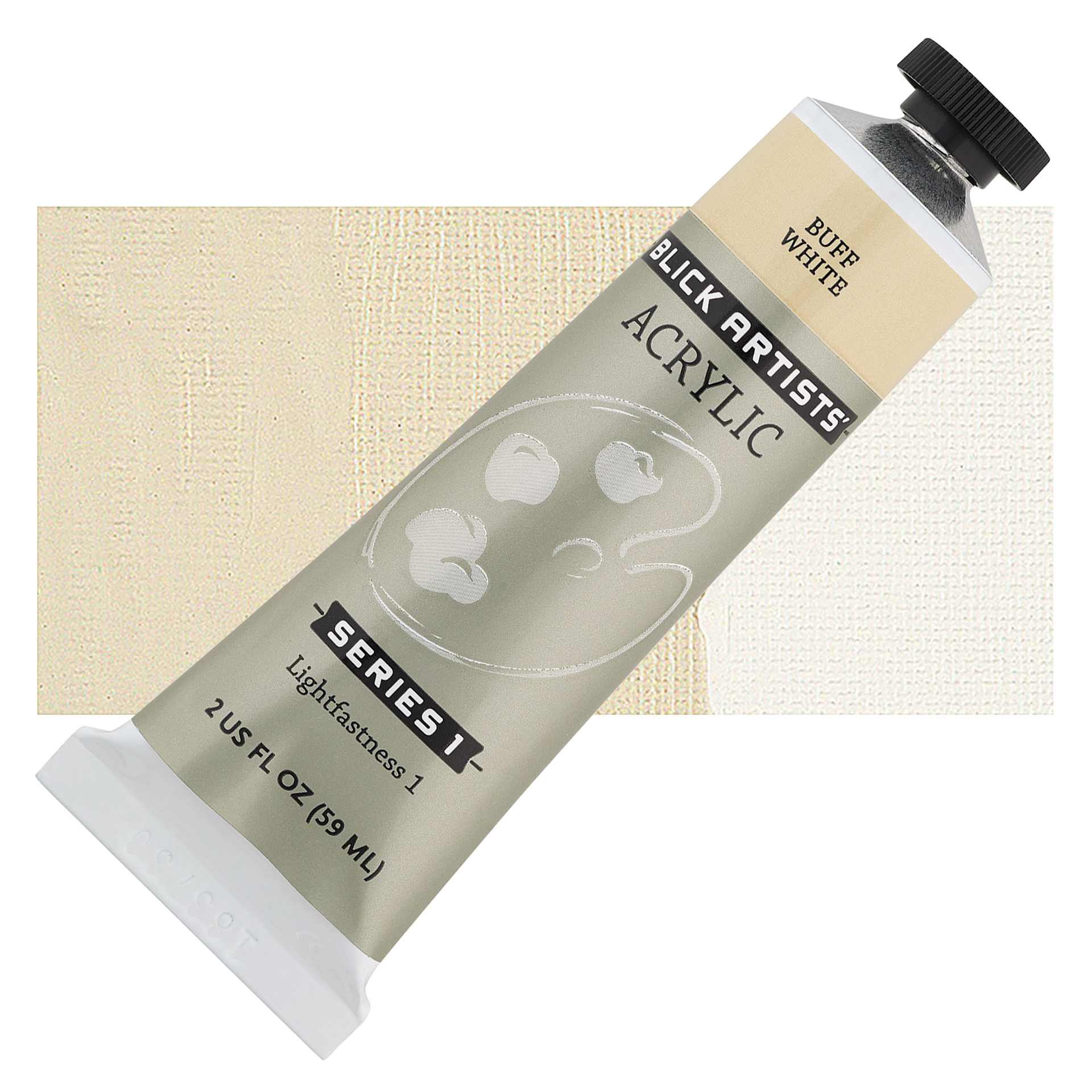 Blick Artists' Acrylic - Buff White, 2 oz tube and swatch