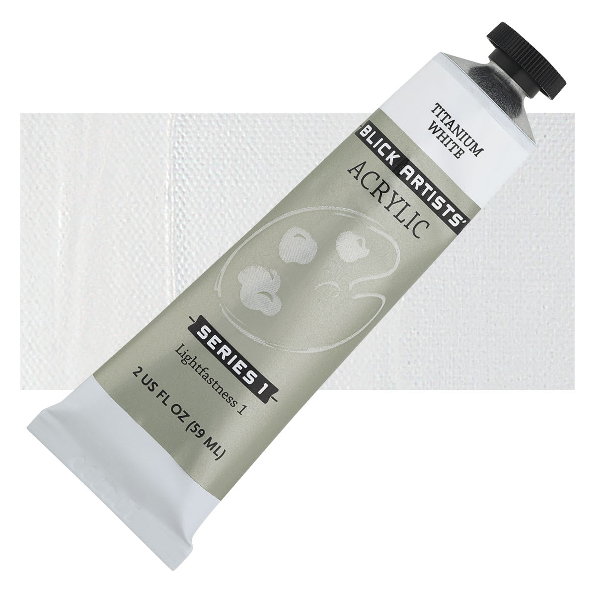 Blick Artists' Acrylic - Titanium White, 2 oz tube and swatch