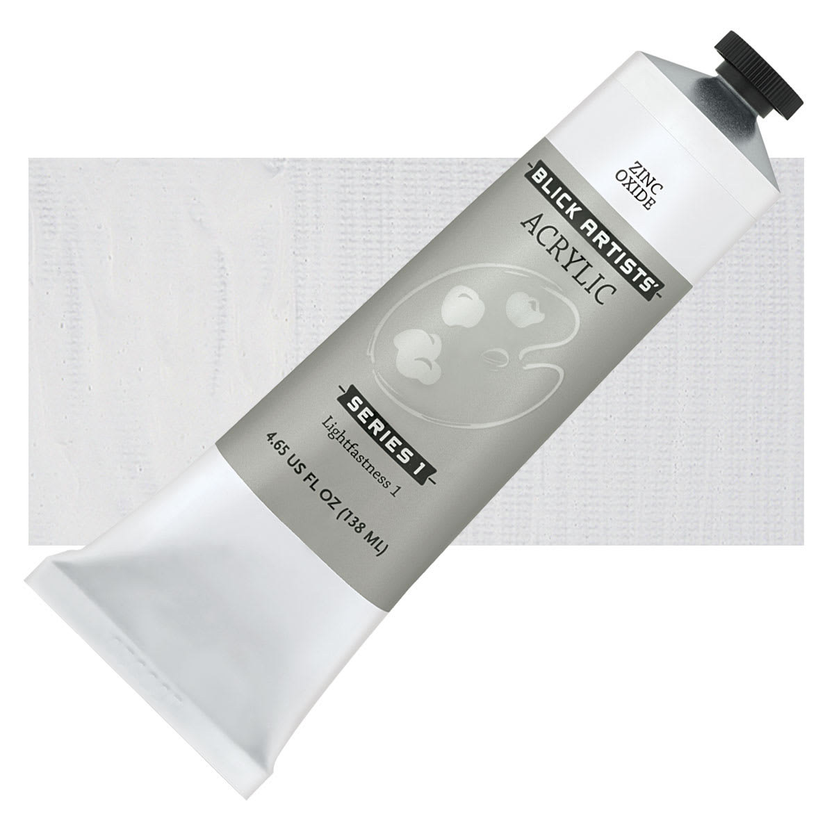 Blick Artists' Acrylic - Zinc Oxide, 4.65 oz tube and swatch