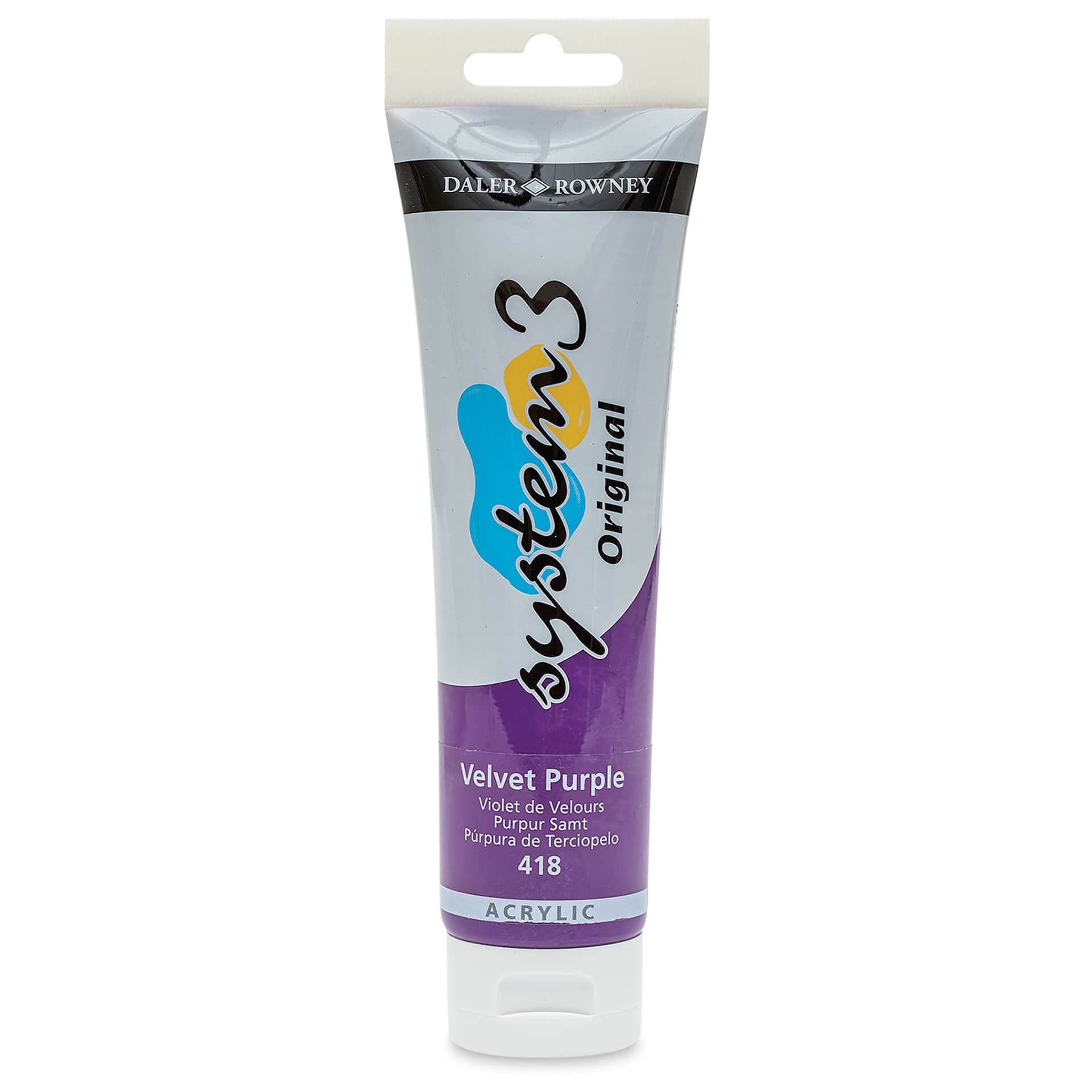 Daler-Rowney System3 Acrylic - Velvet Purple, 150 ml tube