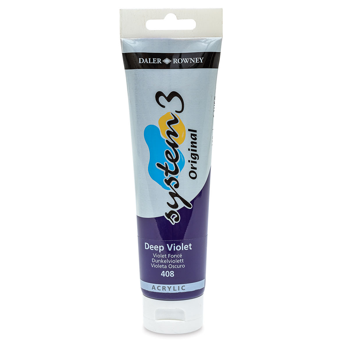 Daler-Rowney System3 Acrylic - Deep Violet, 150 ml tube
