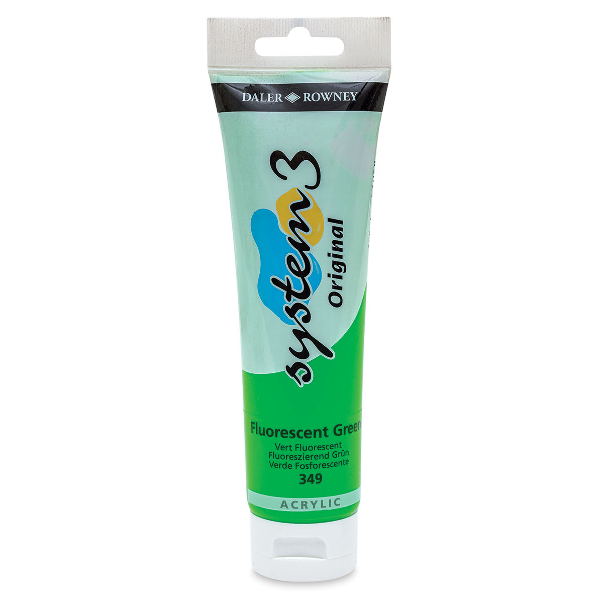 Daler-Rowney System3 Acrylic - Fluorescent Green, 150 ml tube