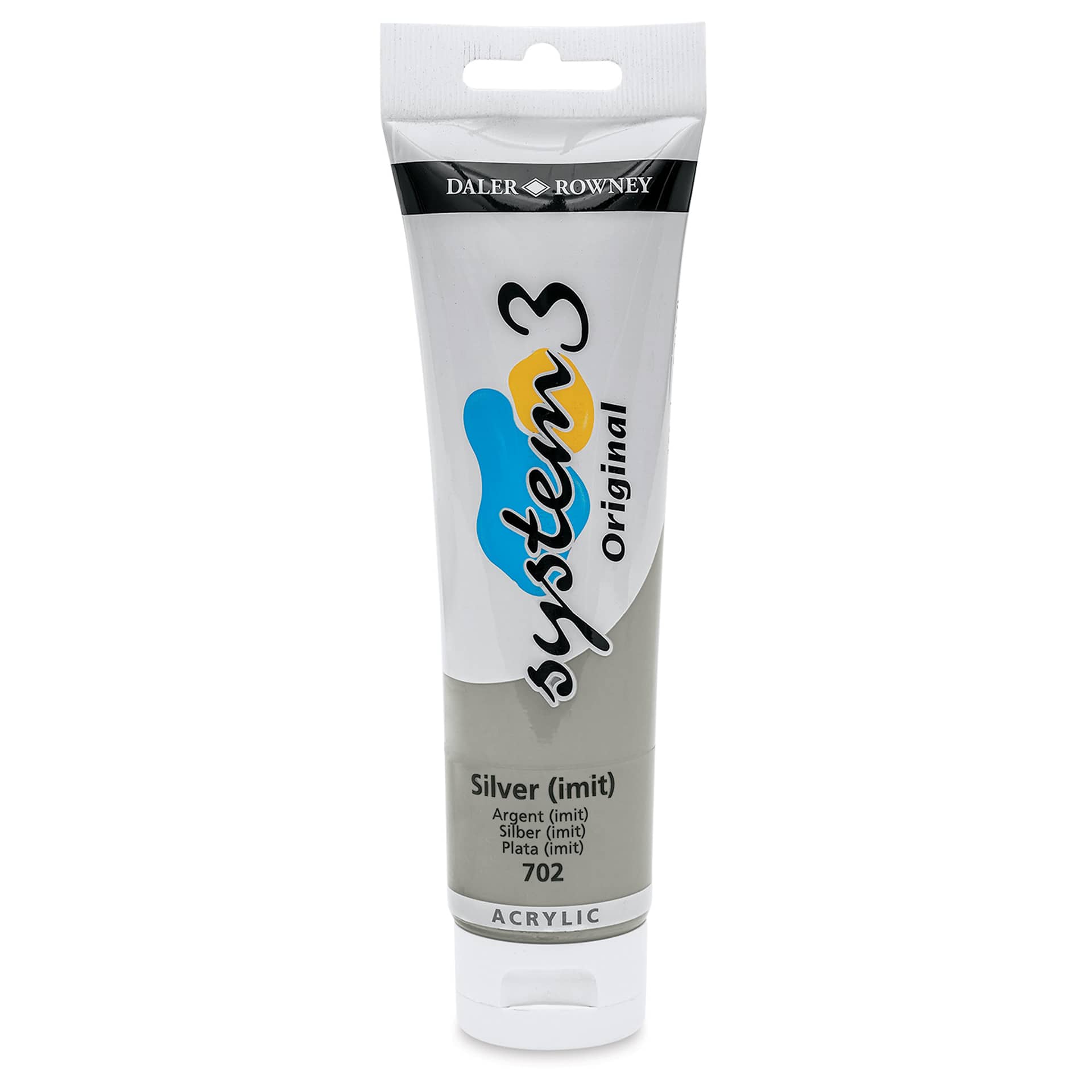 Daler-Rowney System3 Acrylic - Silver Hue, 150 ml tube