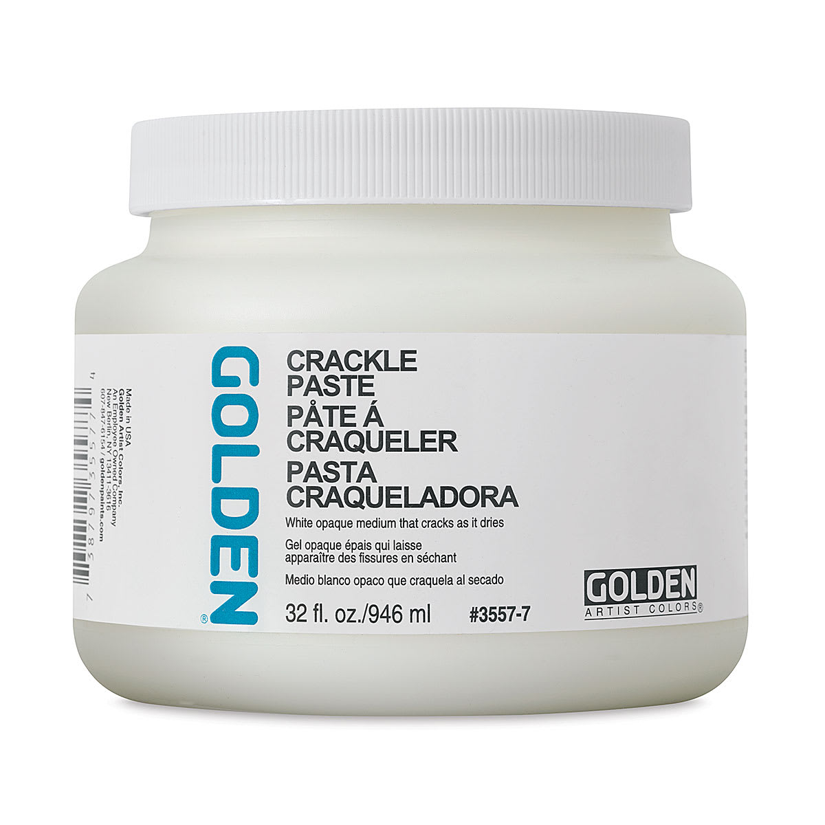 Golden Crackle Paste - 32 oz jar